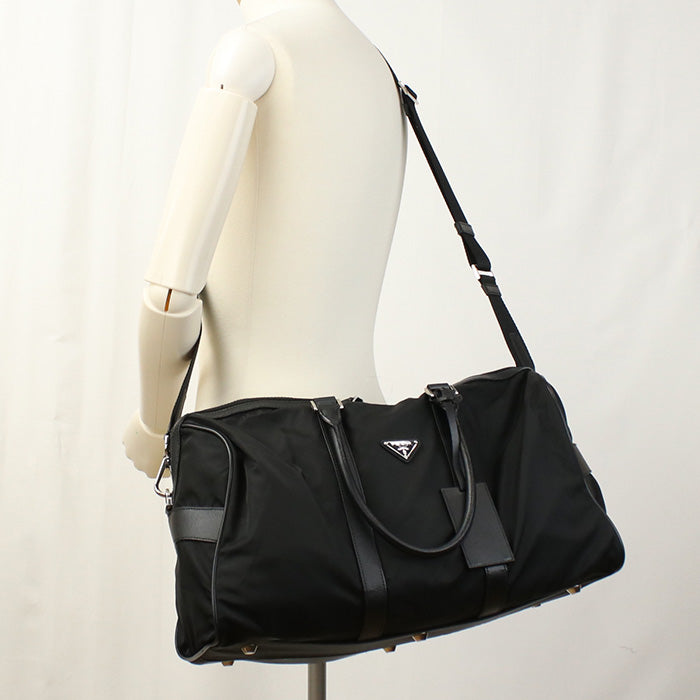Boston Bag Safiano Way Travel Bag , Leather Nylon