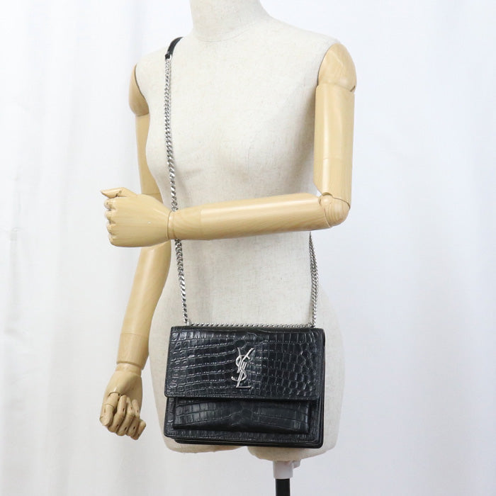 YSL Saint Laurent YSL Saint Sunset Shoulder Bag Women Monogram Black