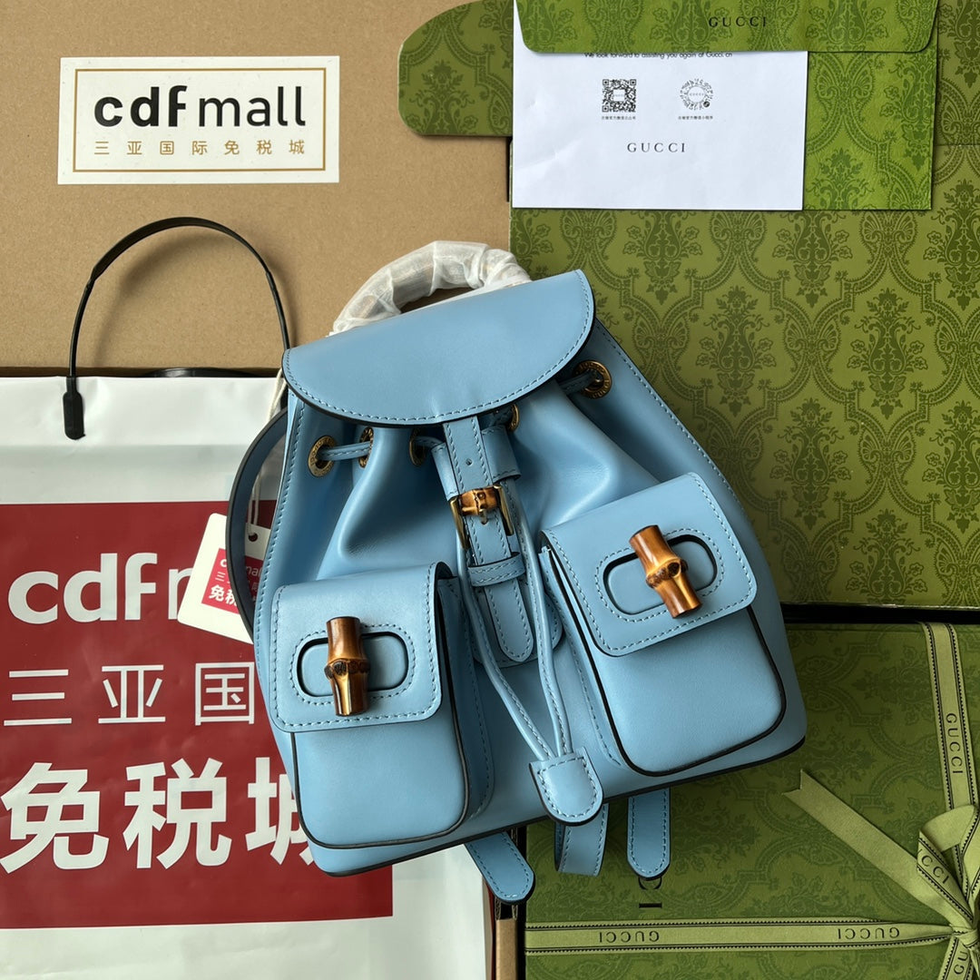 gg Bamboo Backpack &# s Blue Small