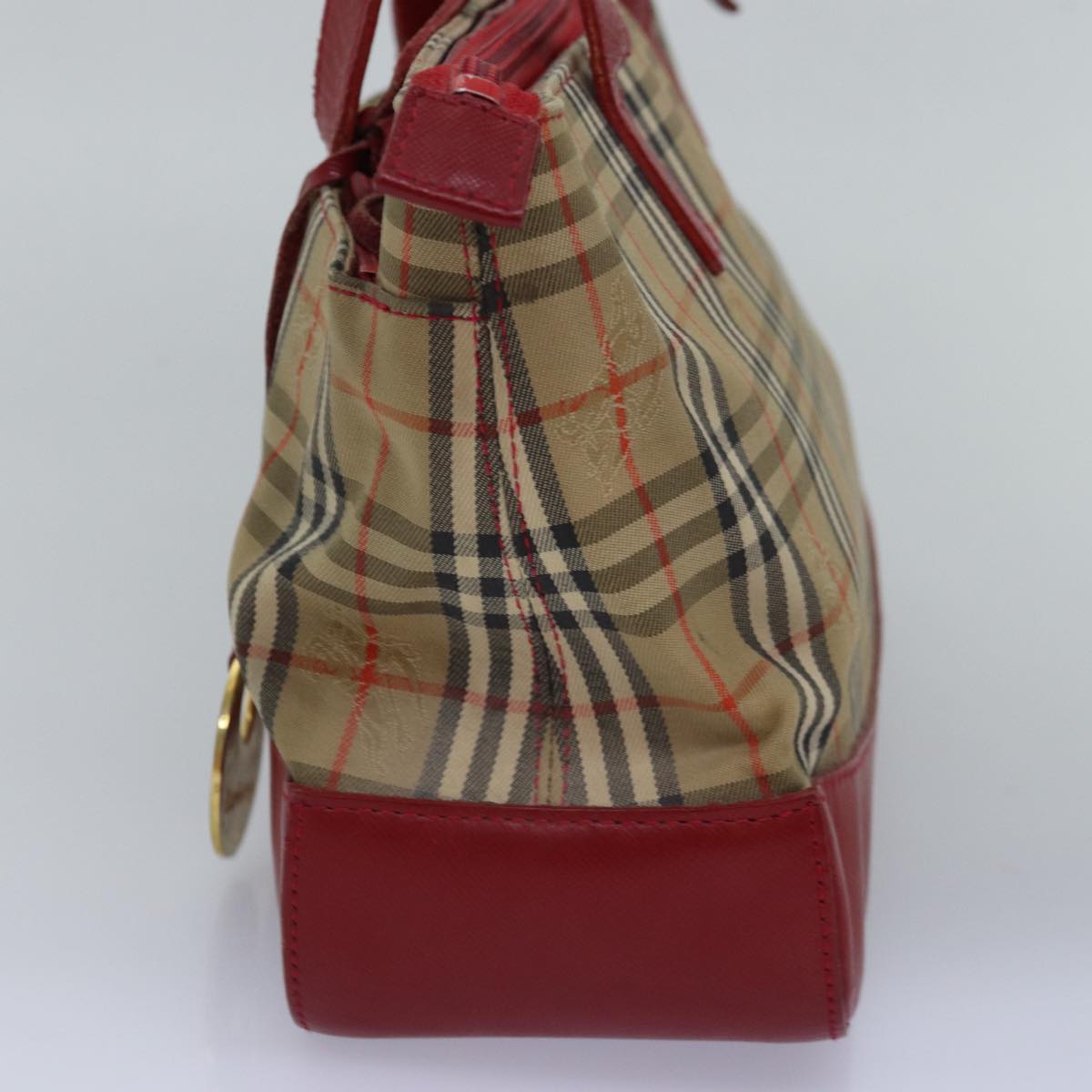 Burberry Luxury ss Nova Check Hand Bag Auth Yk12931 Canvas Beige Red Travel Bag