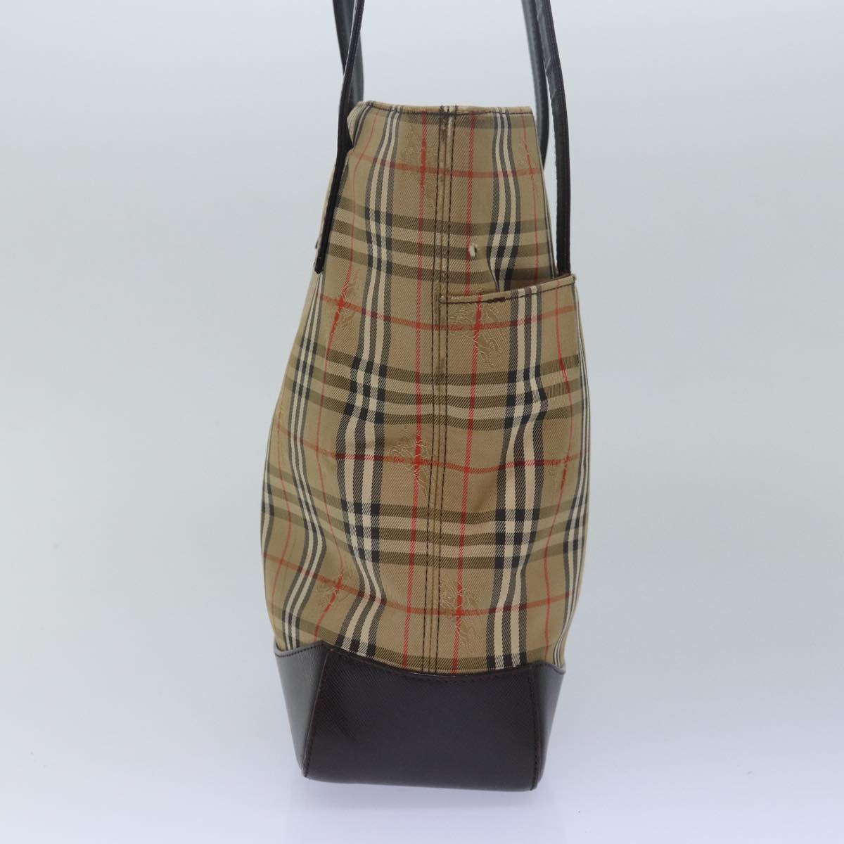 Burberry Luxury Nova Check Tote Bag Auth Yk13193 Canvas Beige