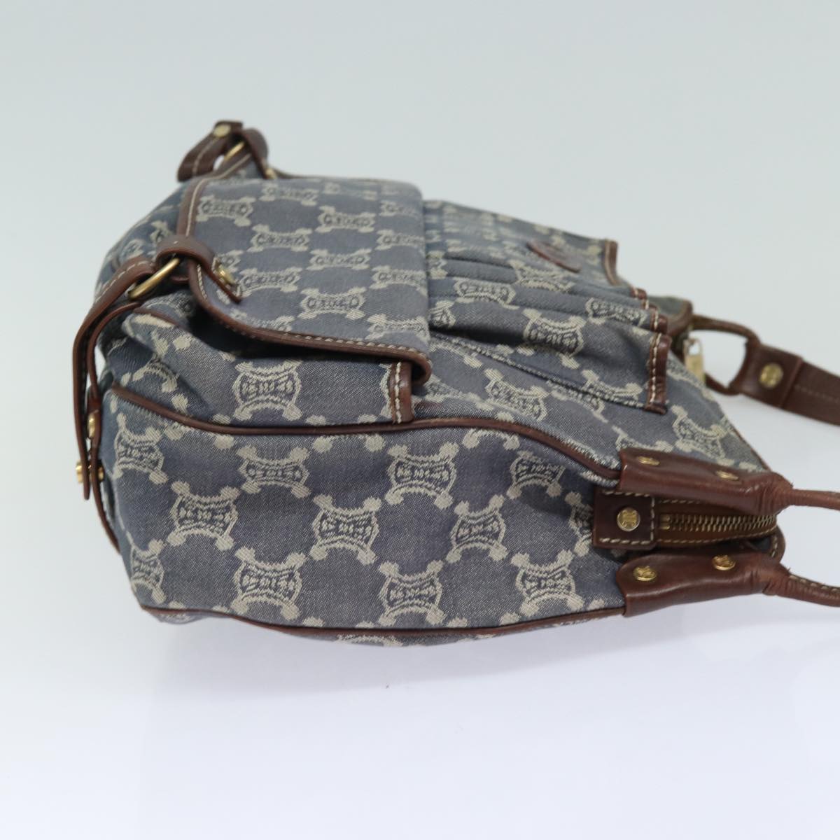 Luxury Paris Macadam Shoulder Bag Denim Blue