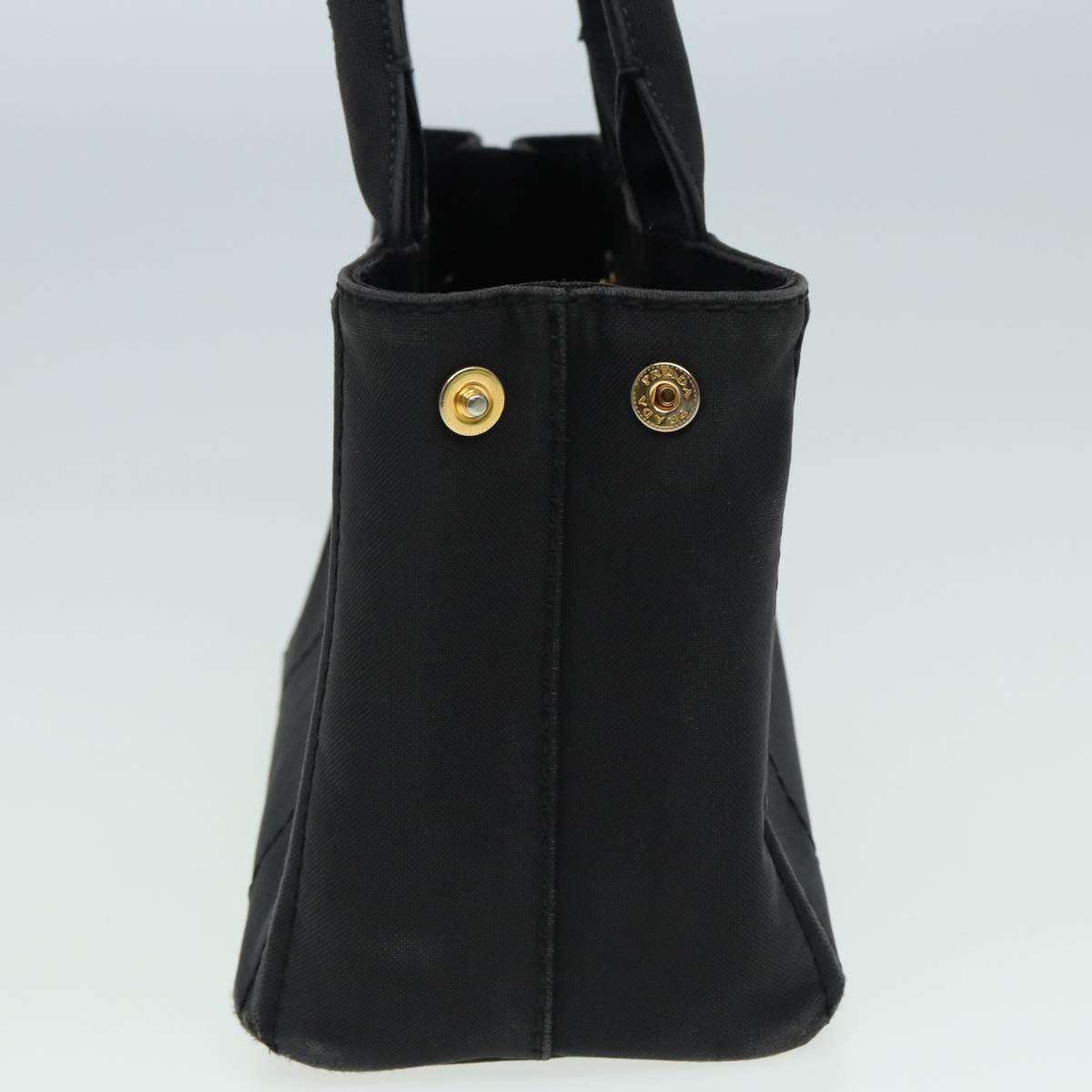 Prada Canapa Pm Hand Bag Auth Canvas Black Travel Bag