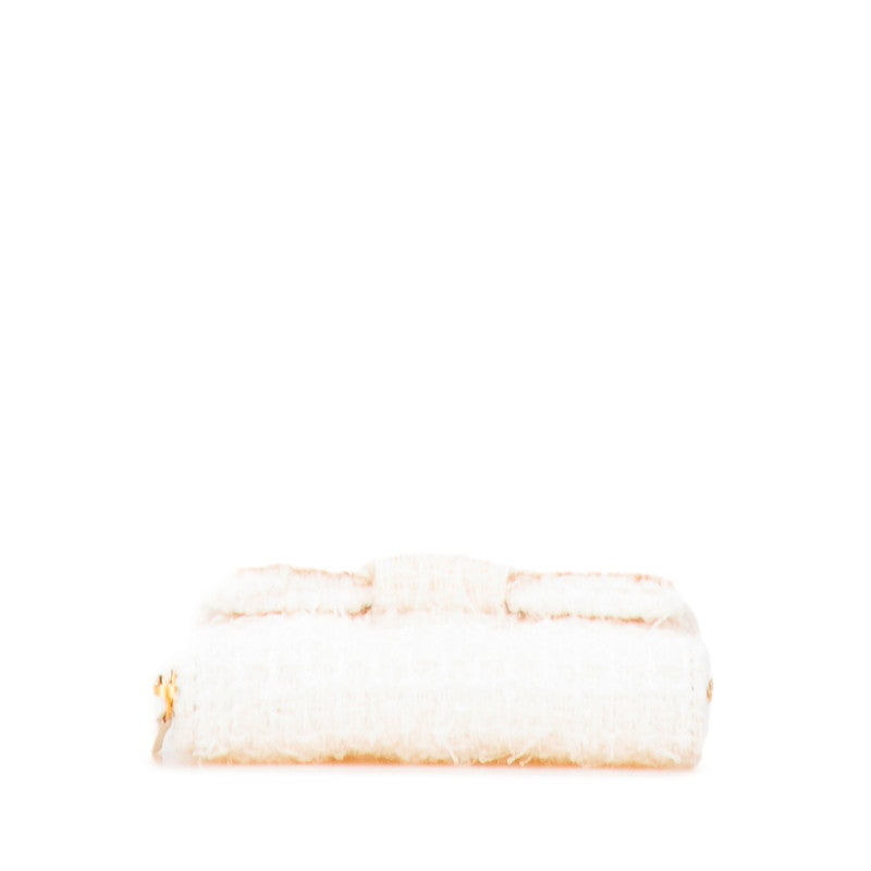 Chanel Coco Mark Ribbon Mini Tweed Leather Coin Case Bag