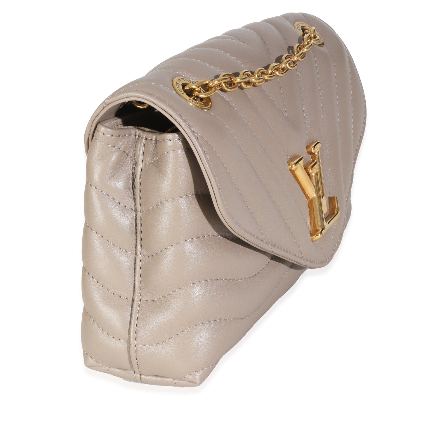 Louis Vuitton Taupe New Wave MM Leather Calf Chain Handbag