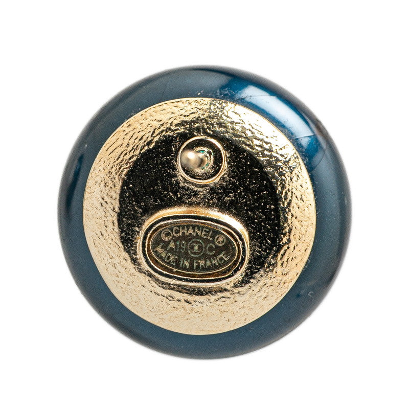 Chanel Gold-plated LA PAUSA Coco Mark Round Earrings A19C