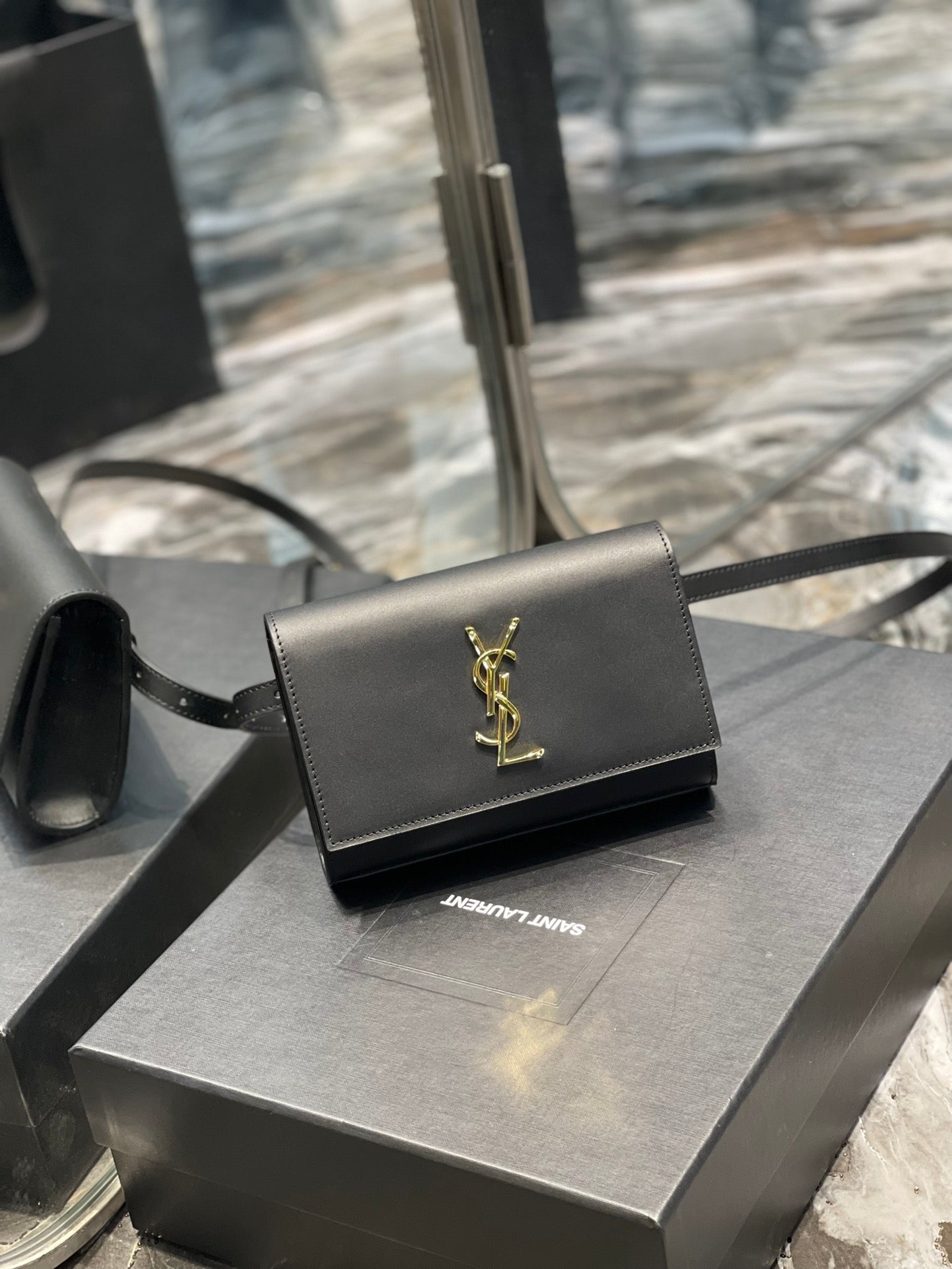 YSL Saint Laurent Kate Clutch Bag Monogram 7In18Cm Ysl 6706