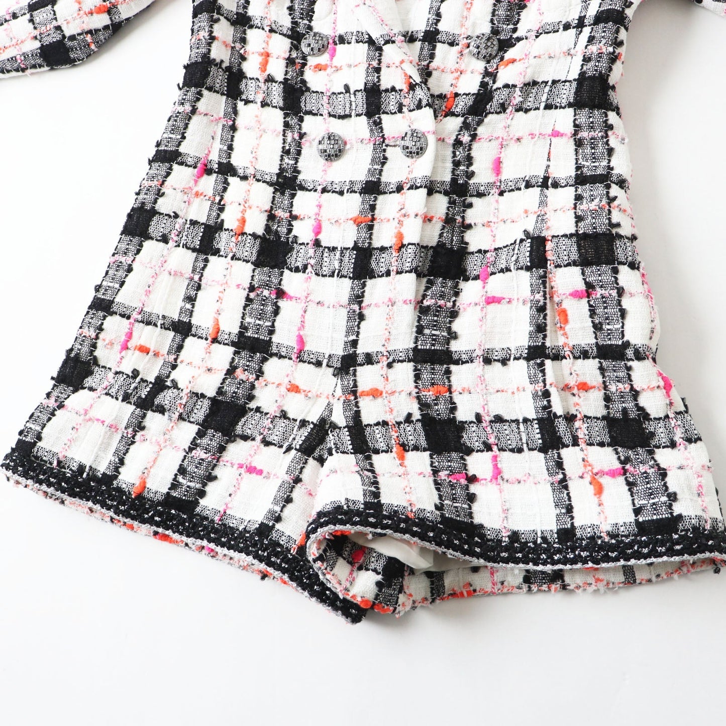 Chanel overalls 20S Slit thread specification 34 Black White Pink Orange Handbag