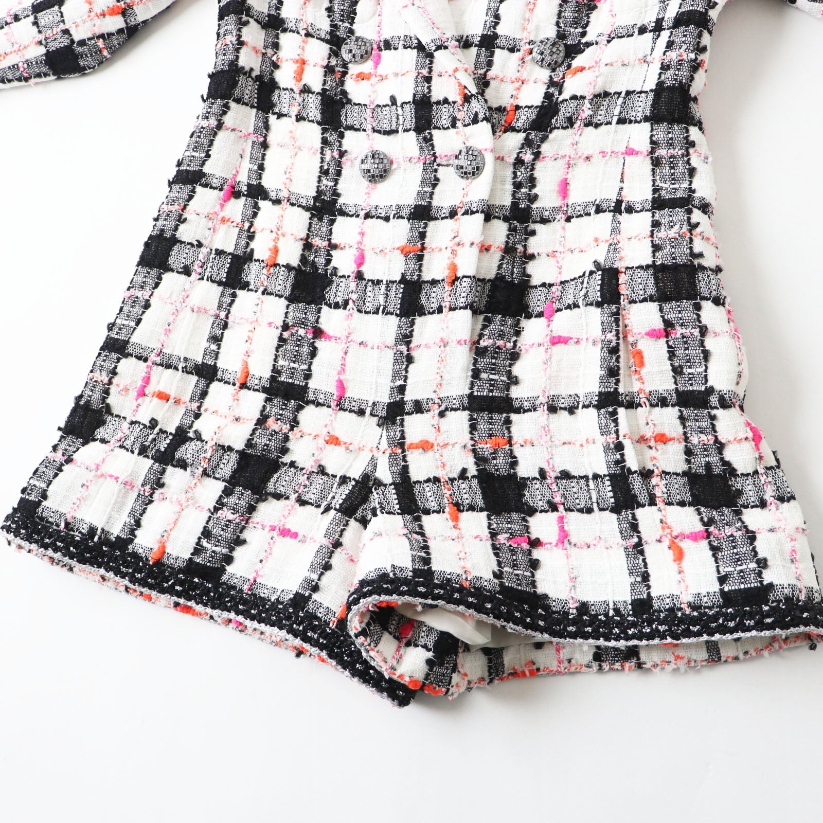 Chanel overalls 20S Slit thread specification 34 Black White Pink Orange Handbag