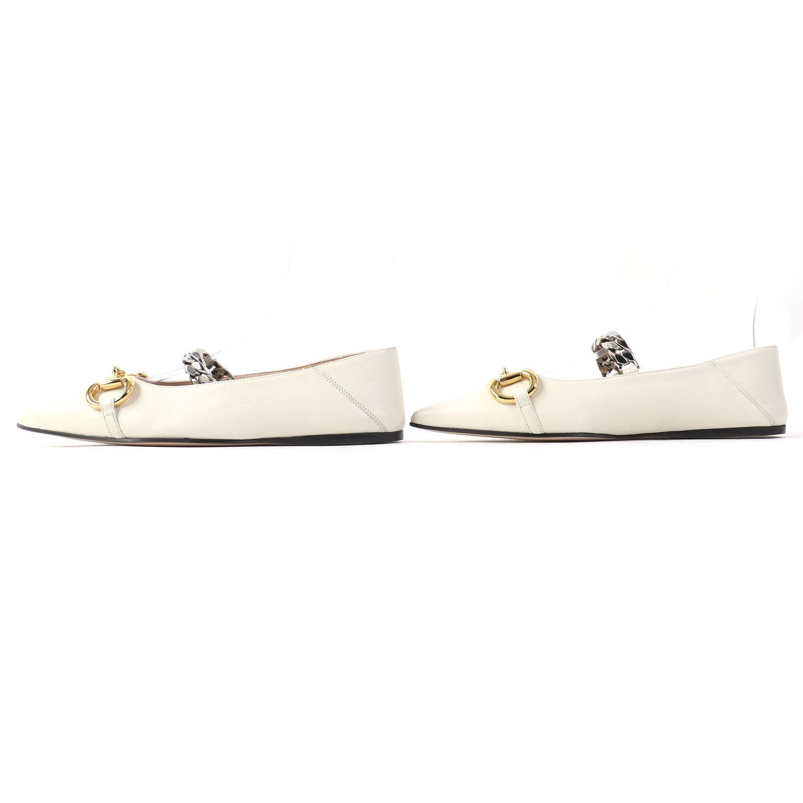 Gucci Horsebit Flats Handbag Leather Chain Shoes 35 5