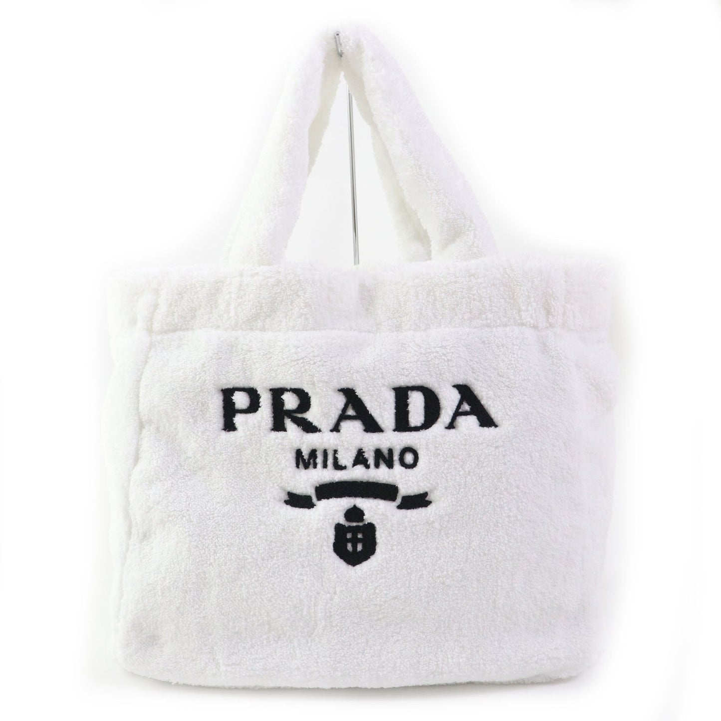 Tote Bag Terry (Pile Fabric) , Nero Black White