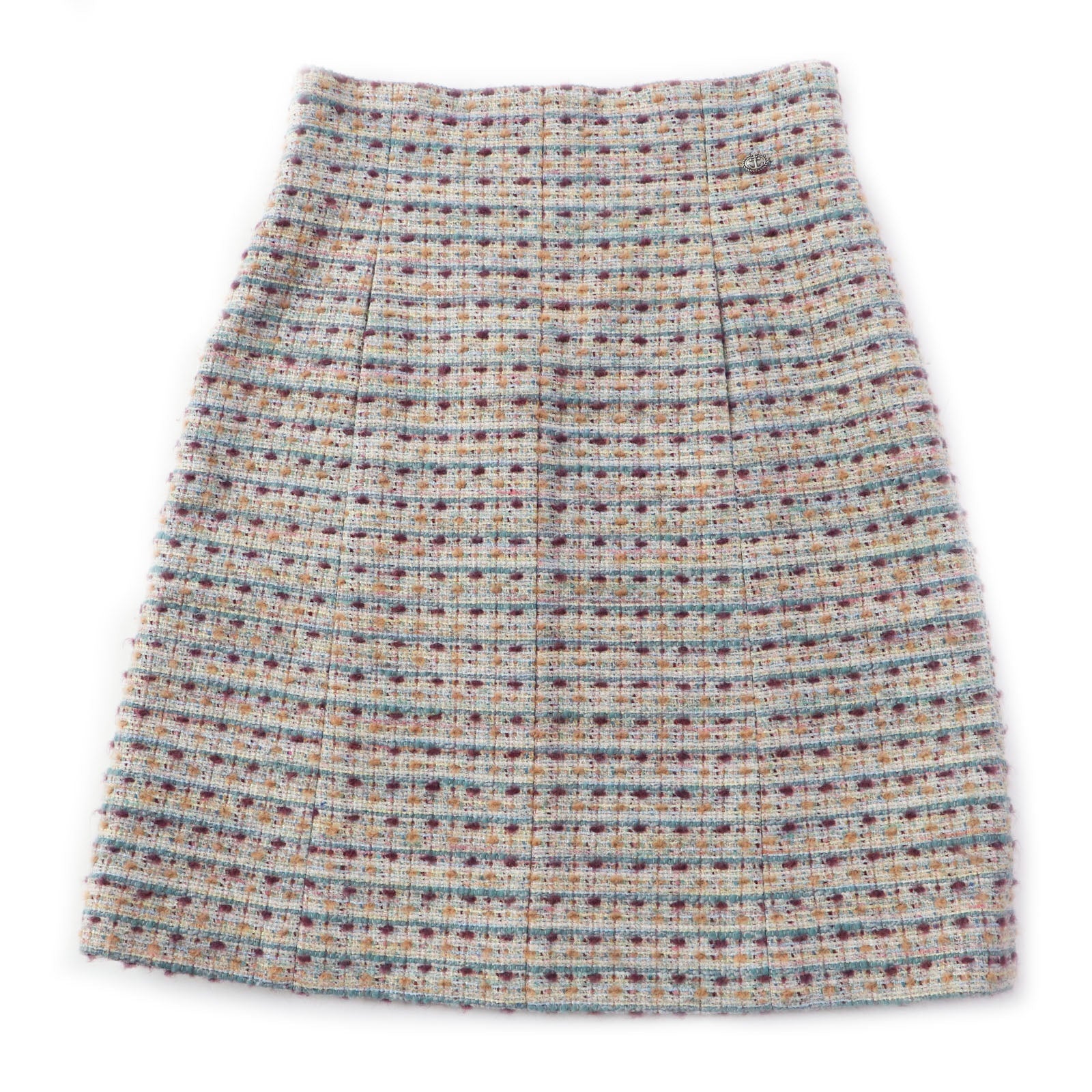 Chanel Wool Tweed Trapezoid Long Skirt Handbag