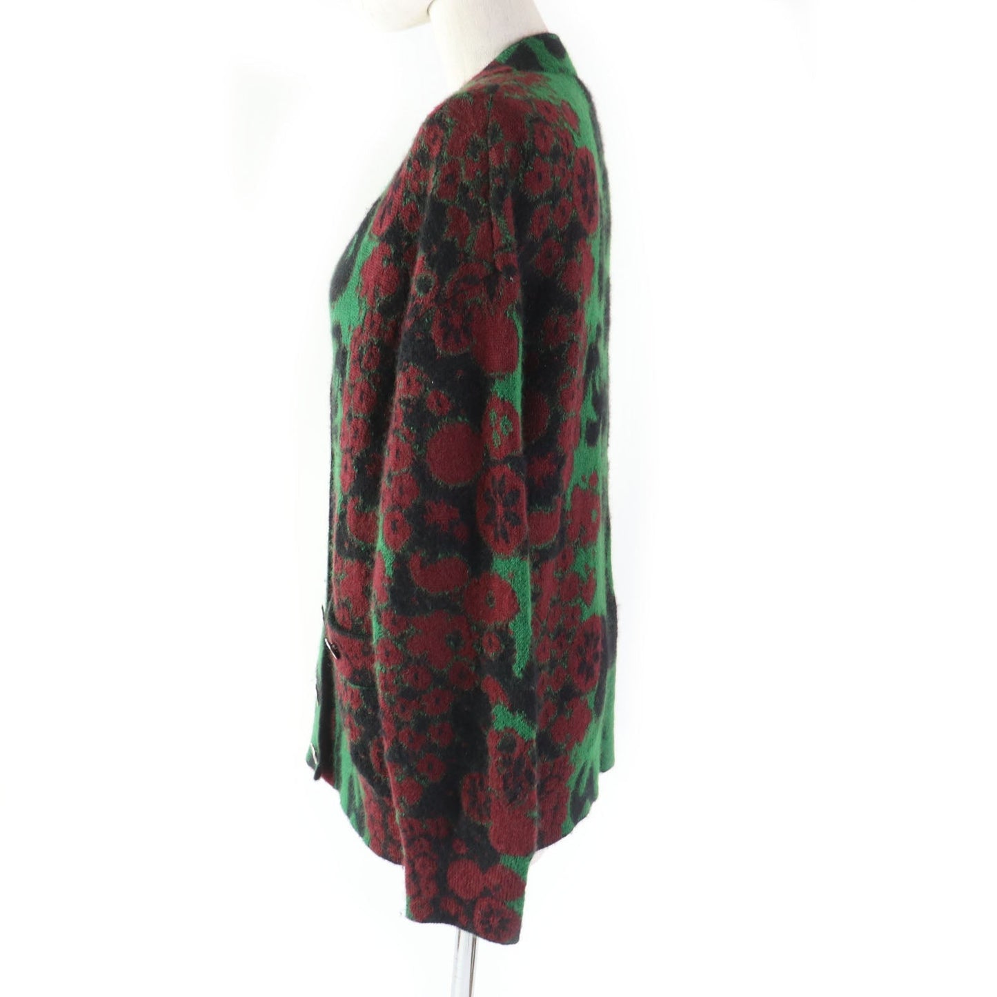 Chanel Cashmere Mohair Cardigan Coco Mark Button Bag