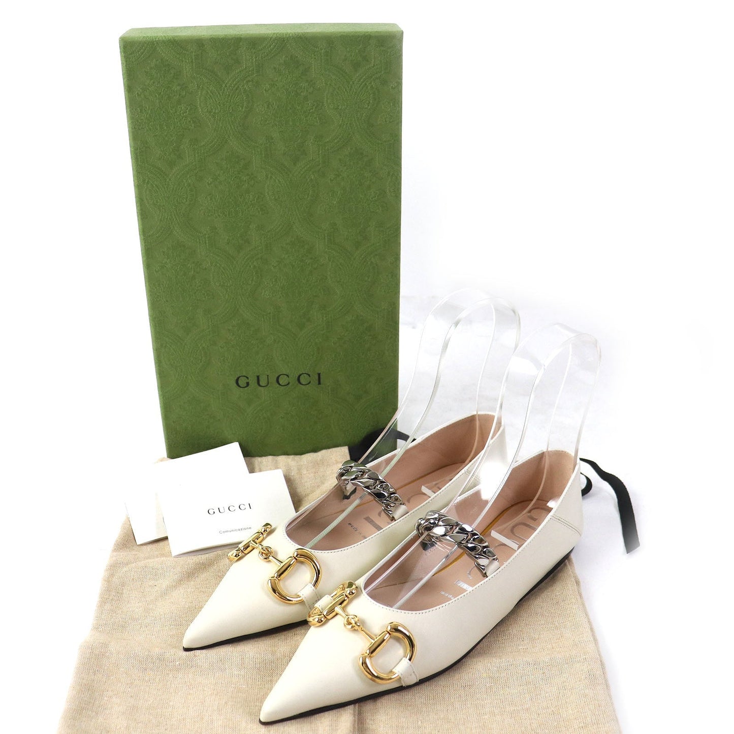 Gucci Horsebit Flats Handbag Leather Chain Shoes