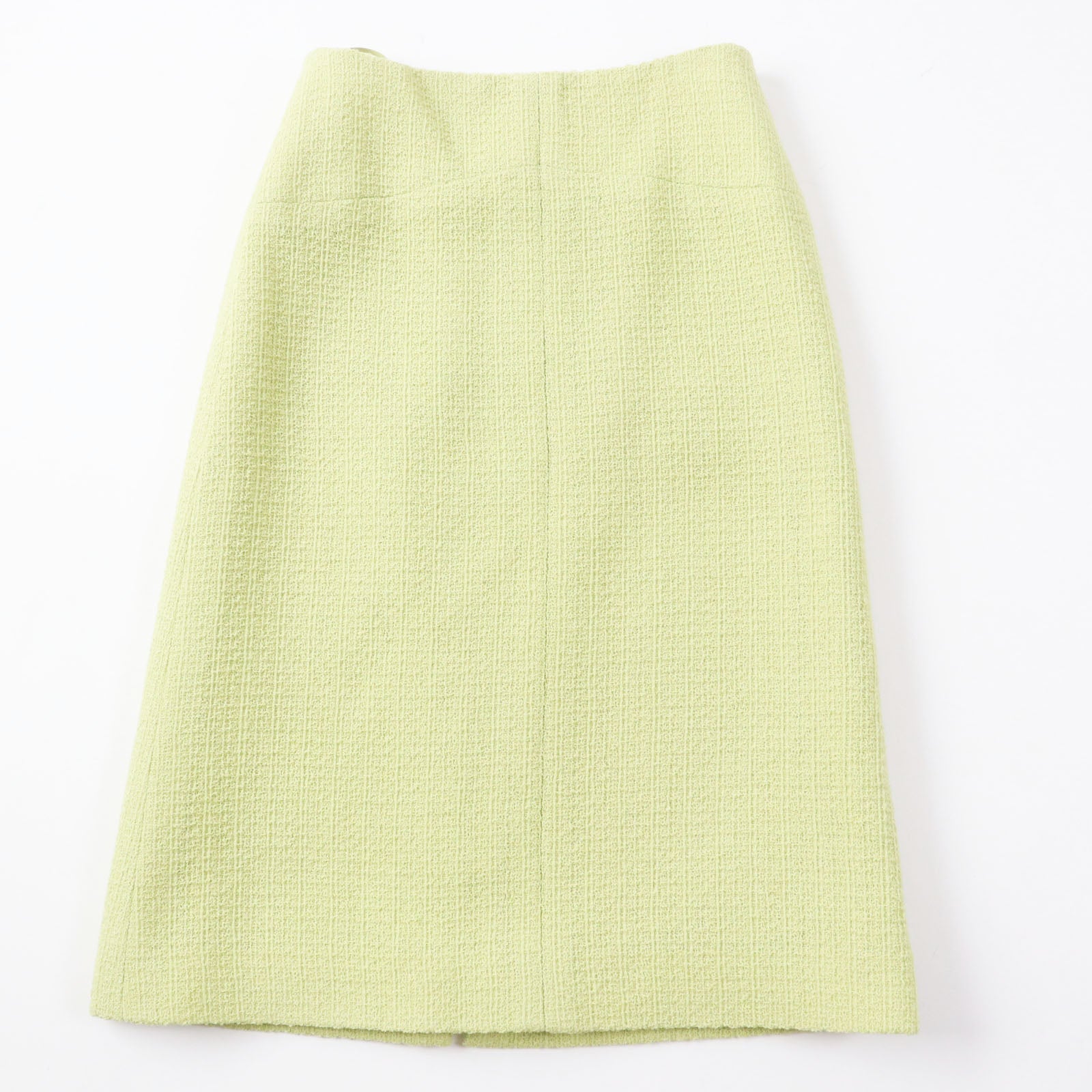 Chanel Wool Tweed Skirt Gold Button Zip Handbag