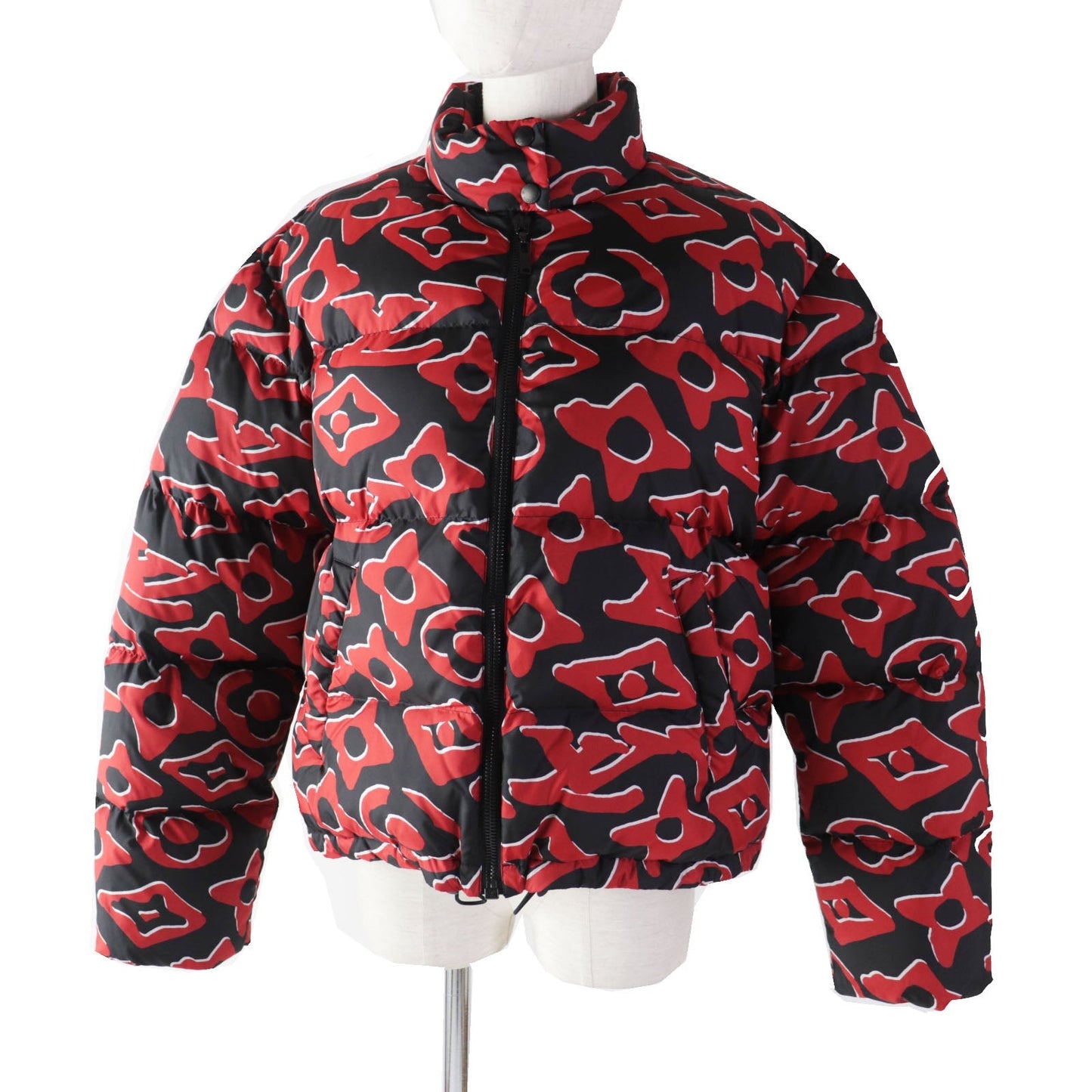 Louis Vuitton Down jacket Filling 90 down Monogram Black Red Apparel