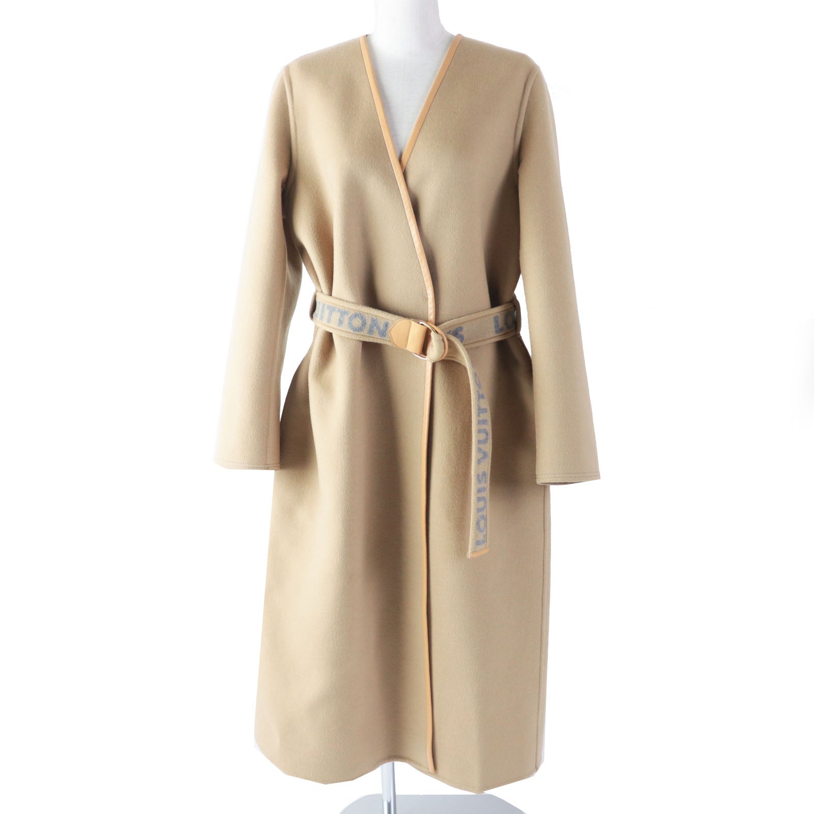 Louis Vuitton coat part sheepskin Synthetic part Leather Wool Beige Apparel