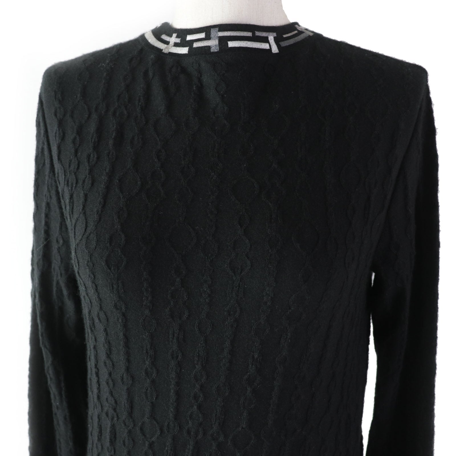 Knit Outer Fabric: Cashmere, Outer Fabric: Silk, Nylon Black Travel Bag