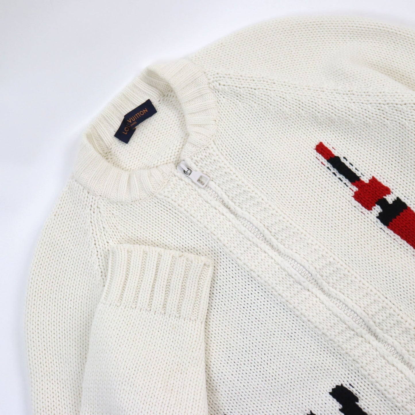 Louis Vuitton cardigan HHN15W knit long cardigan Wool White Apparel