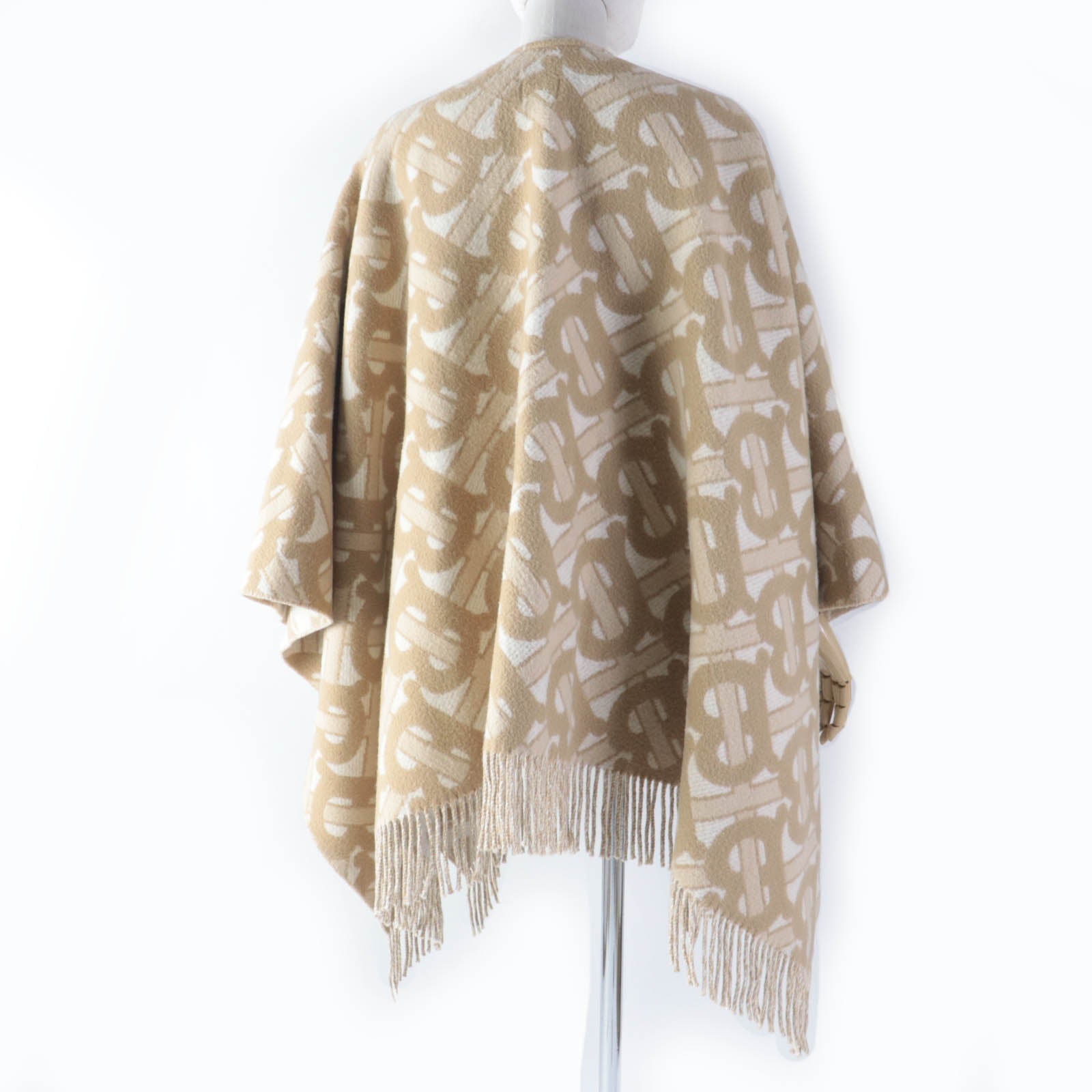 Burberry Poncho Main Wool Main Cashmere Women 137Ï Handbag Beige Travel Bag