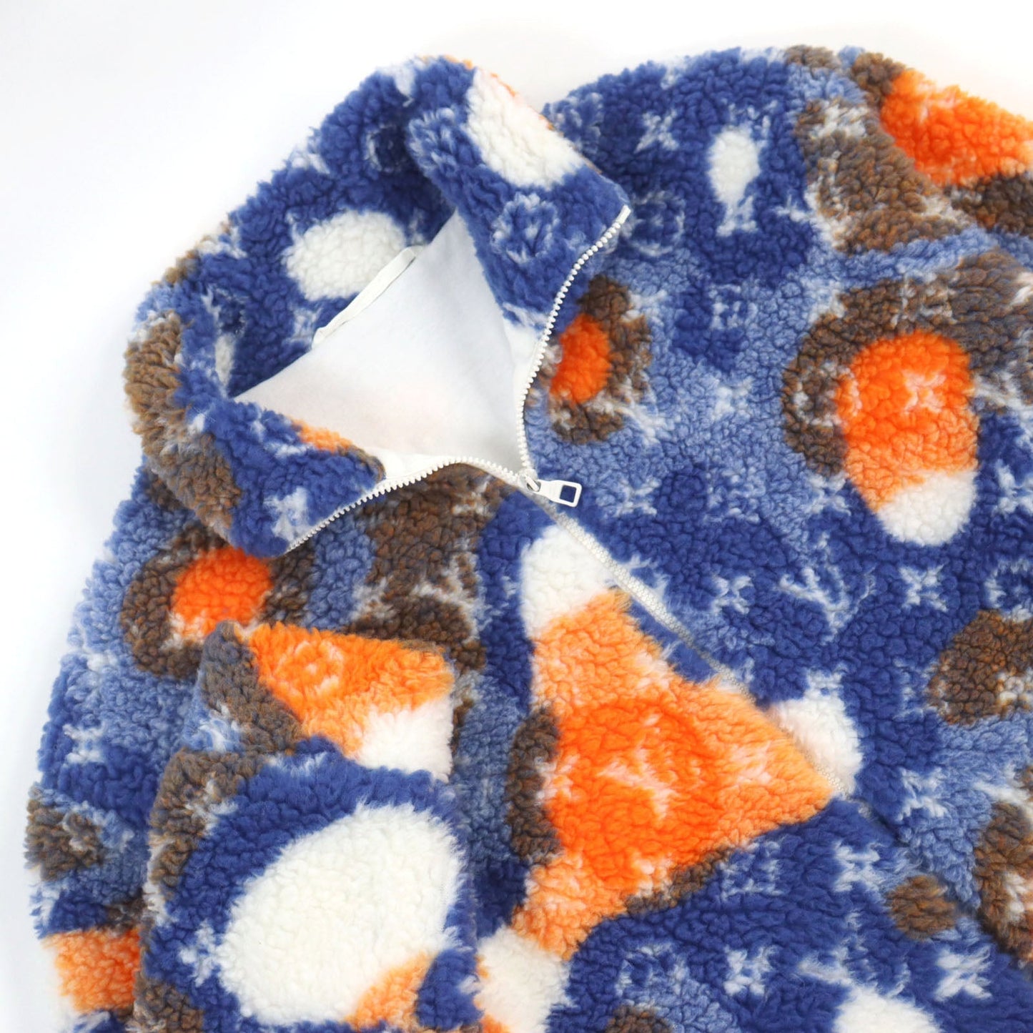 Louis Vuitton Blouson 1AAU8L rd Camo Fleece Wool Blue Multicolor Apparel