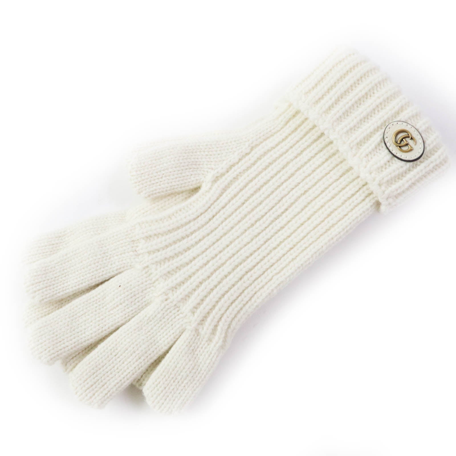 Gucci gloves Part Ivory M Leather Wool Handbag