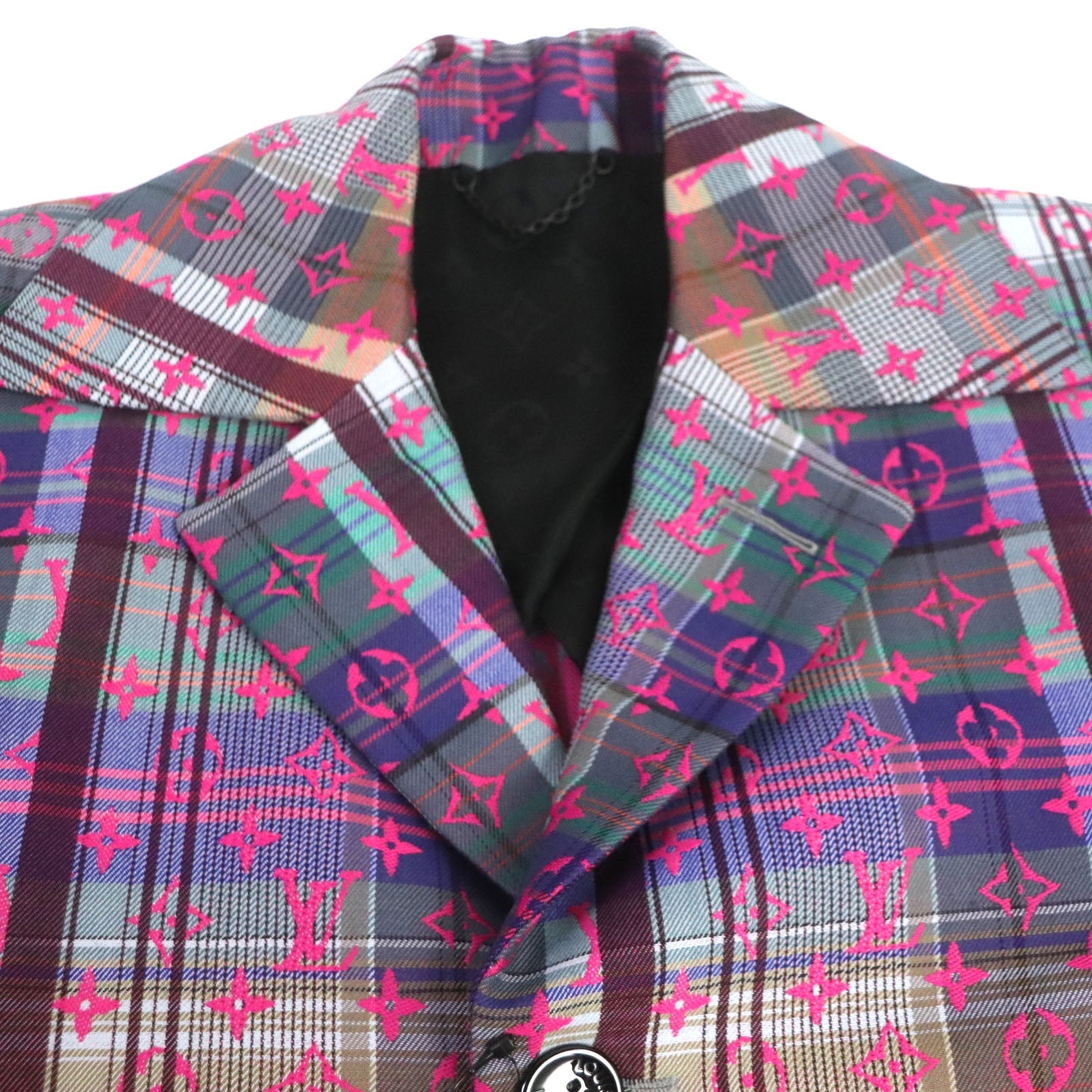 Louis Vuitton Chester coat 19 multi 48 Wool Cotton Pink Apparel