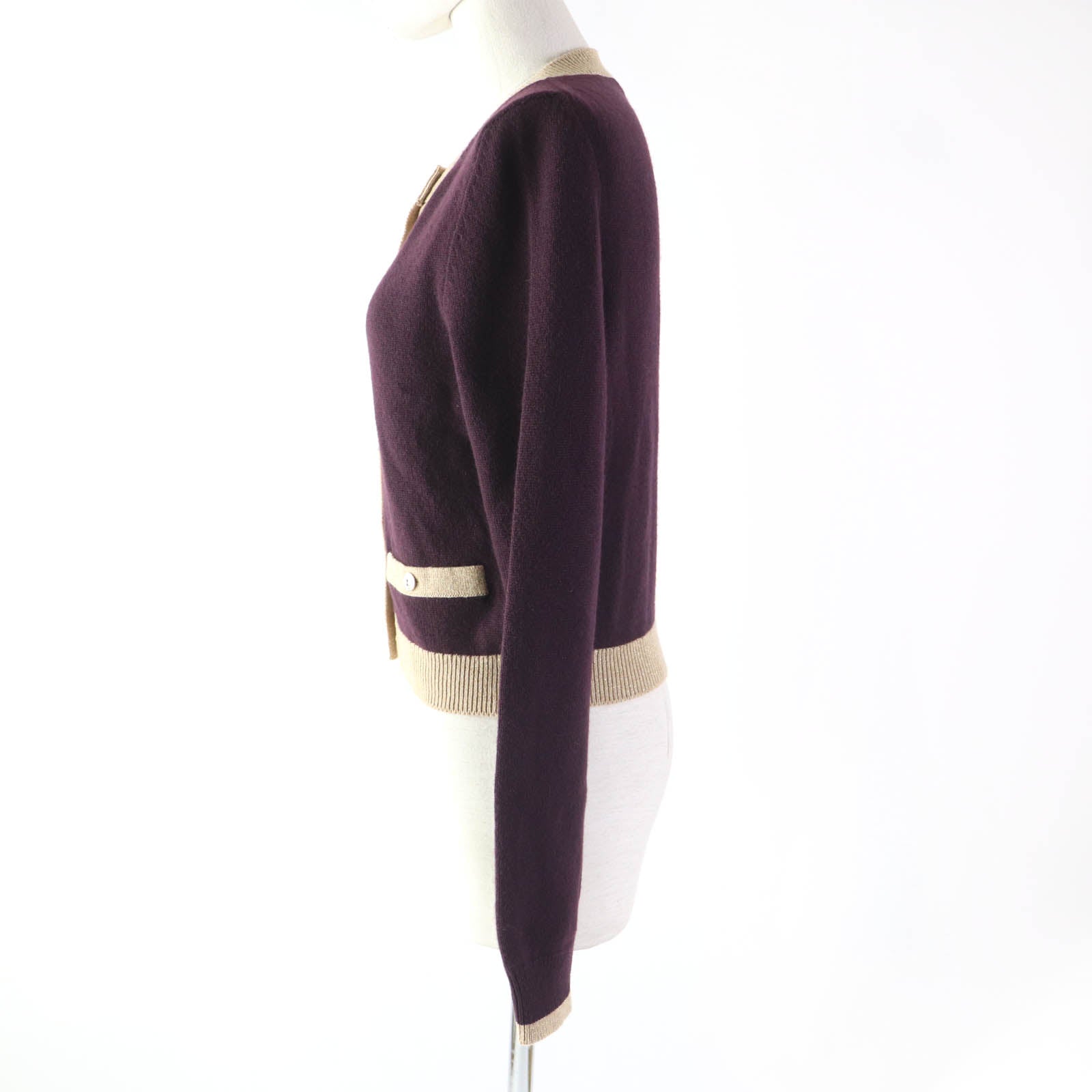 Chanel Cashmere Polyester Cardigan 38 Women Bag