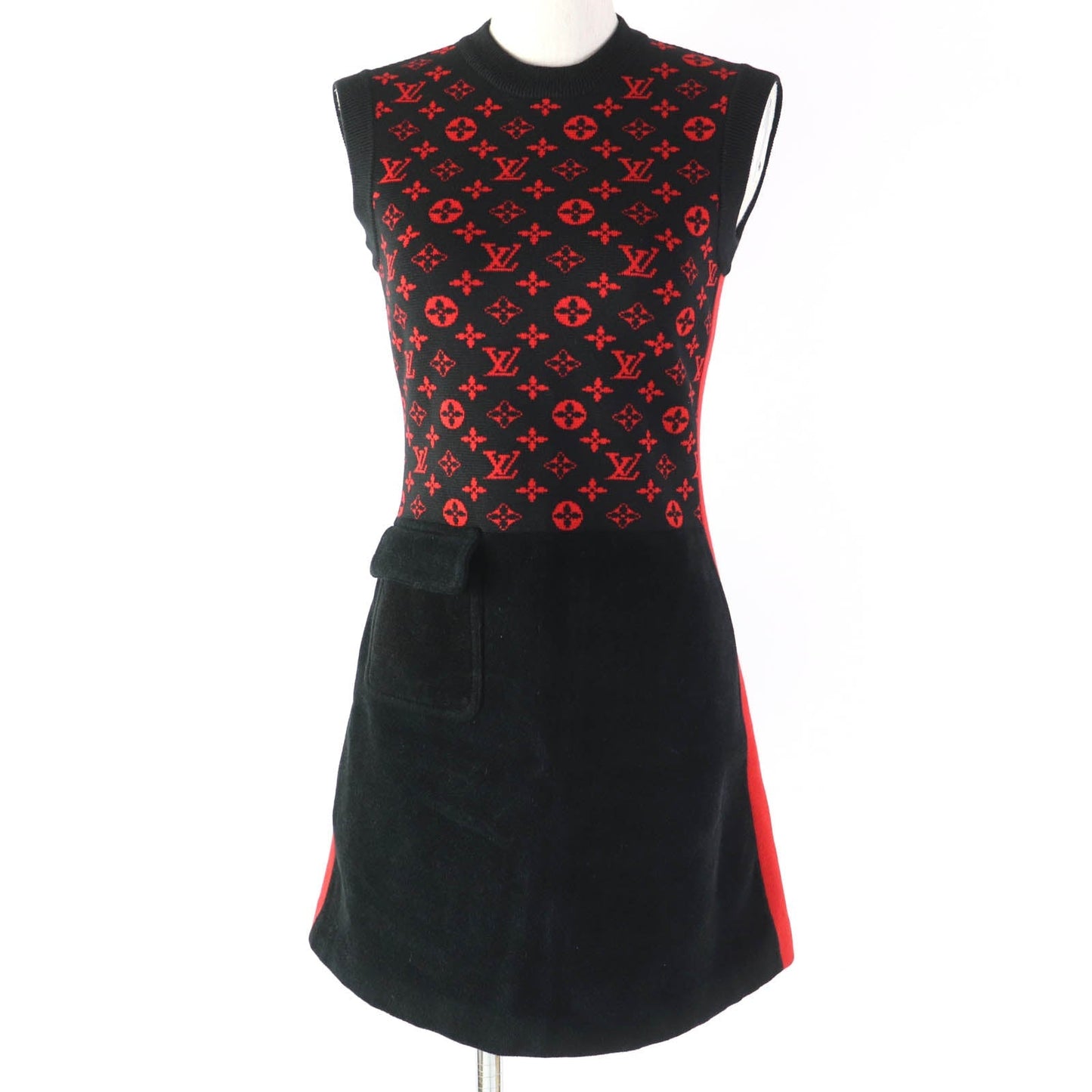 Louis Vuitton one piece Nylon Wool Cotton Black Handbag