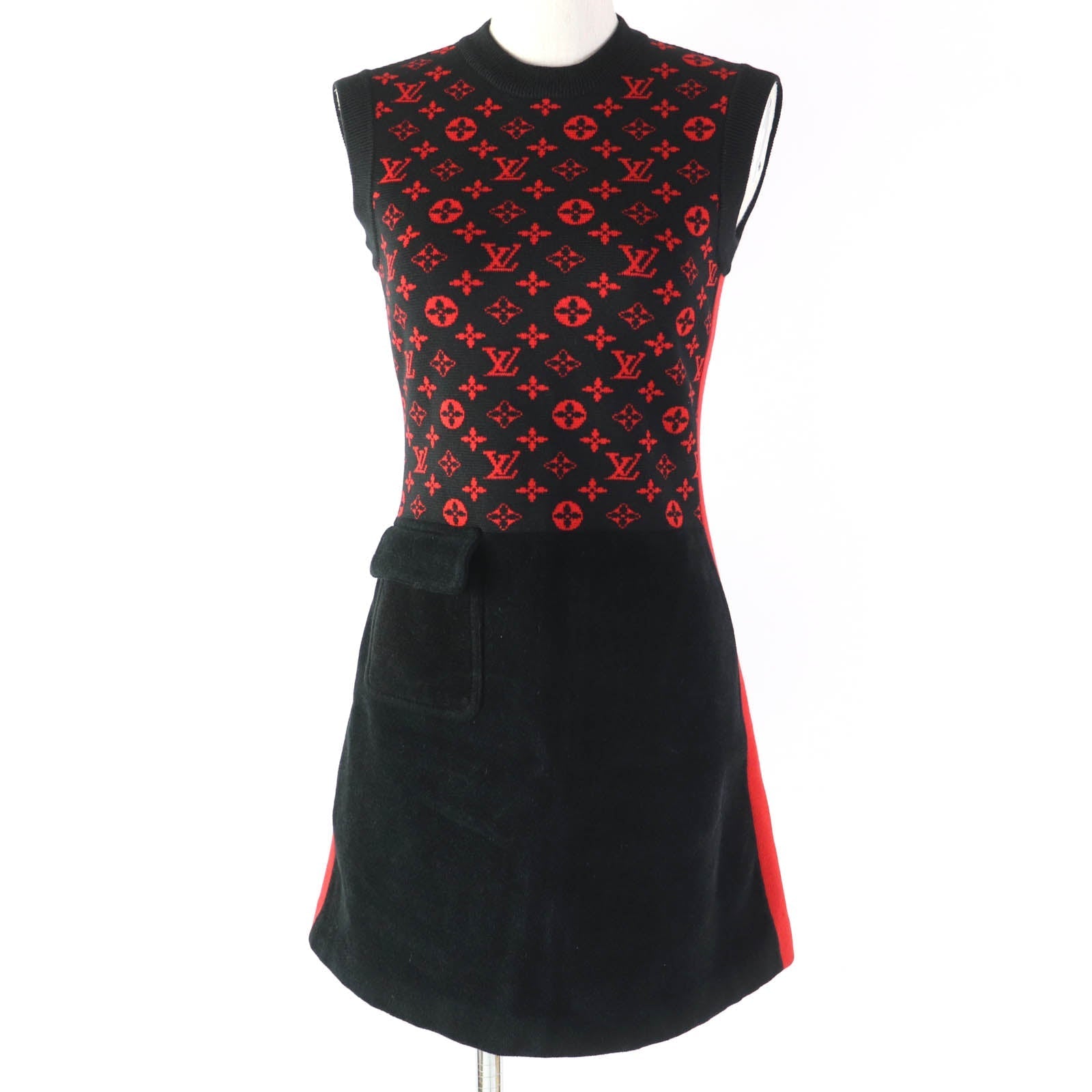 Louis Vuitton one piece Nylon Wool Cotton Black Handbag