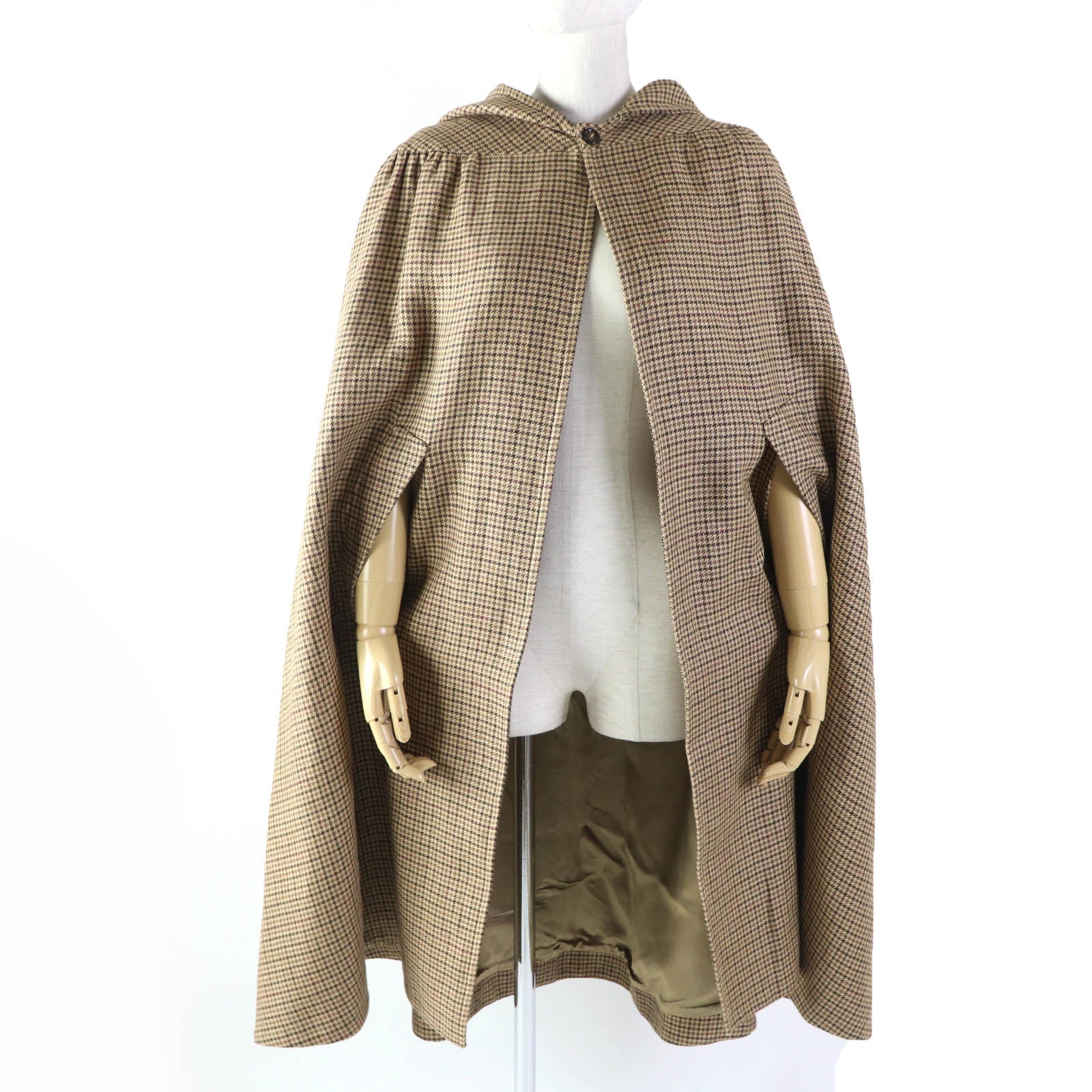 Poncho Main: Linen, Lining: Cupra, Lining: Rayon Brown Travel Bag