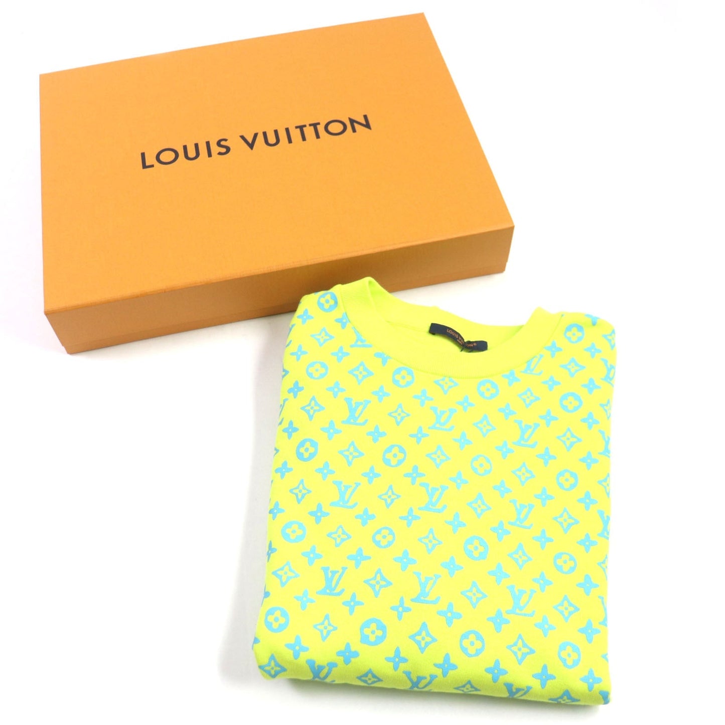 Louis Vuitton sweat Print Chewneck Sweat Shirt Monogram Cotton Blue Apparel