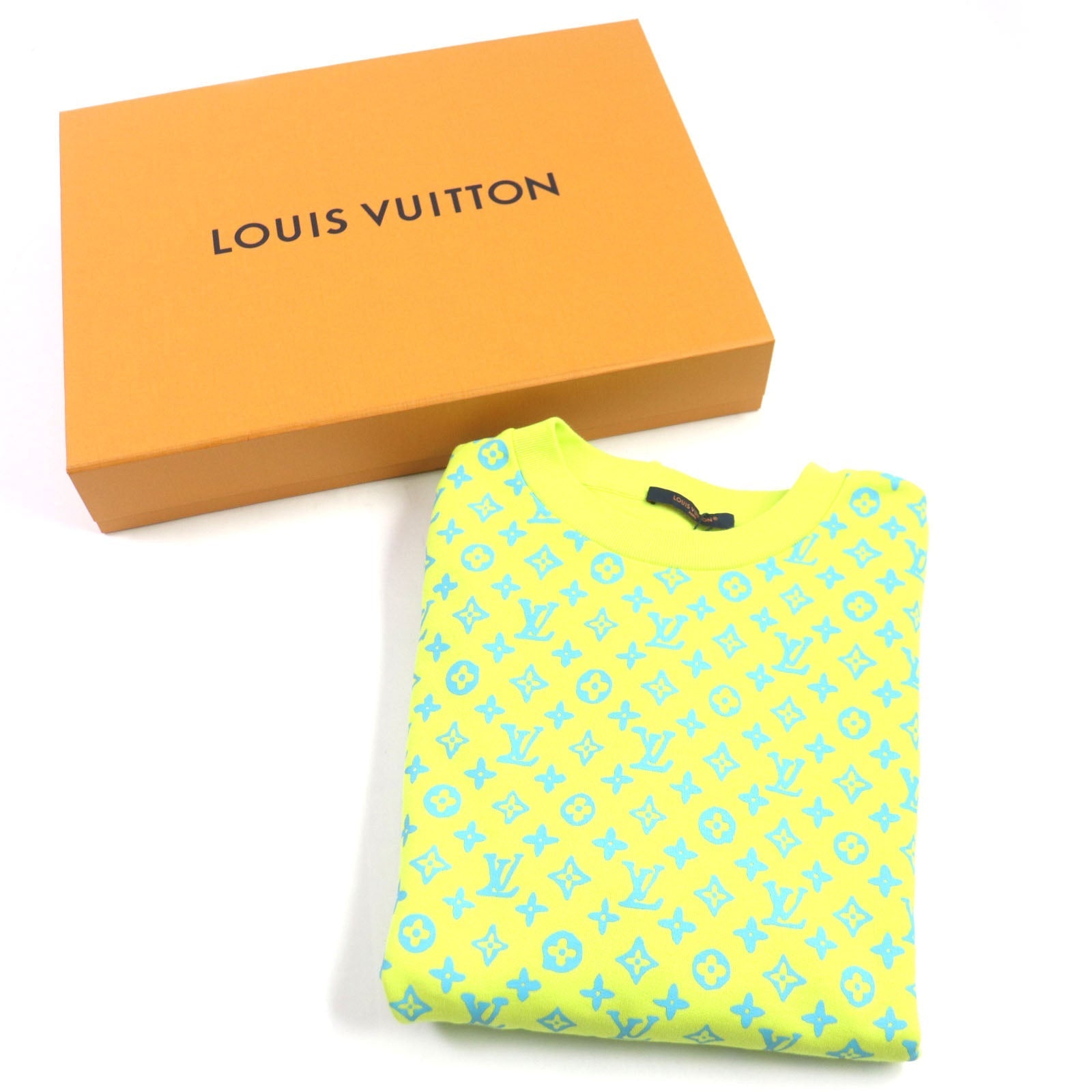 Louis Vuitton sweat Print Chewneck Sweat Shirt Monogram Cotton Blue Apparel