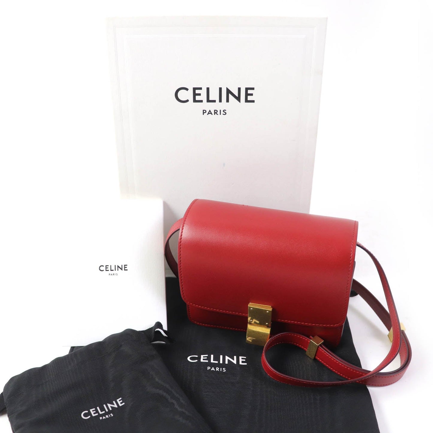 Shoulder Bag Main: Box Classic Box Women Leather Red