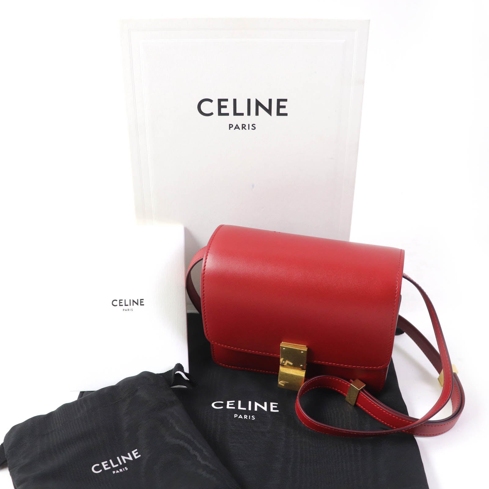 Shoulder Bag Main: Box Classic Box Women Leather Red