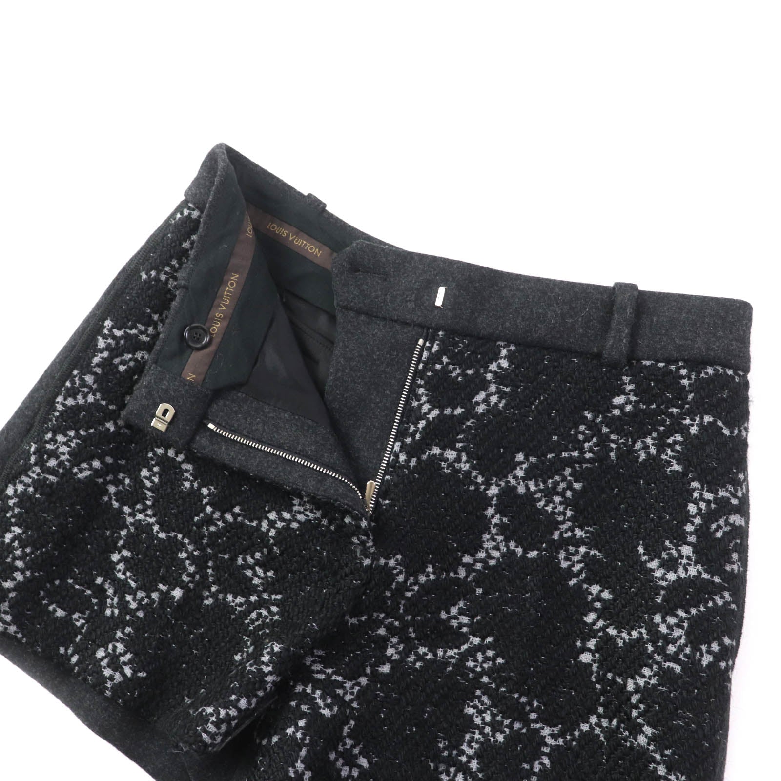 Louis Vuitton Part 80 20 cashmere 34 Wool Black Grey Apparel