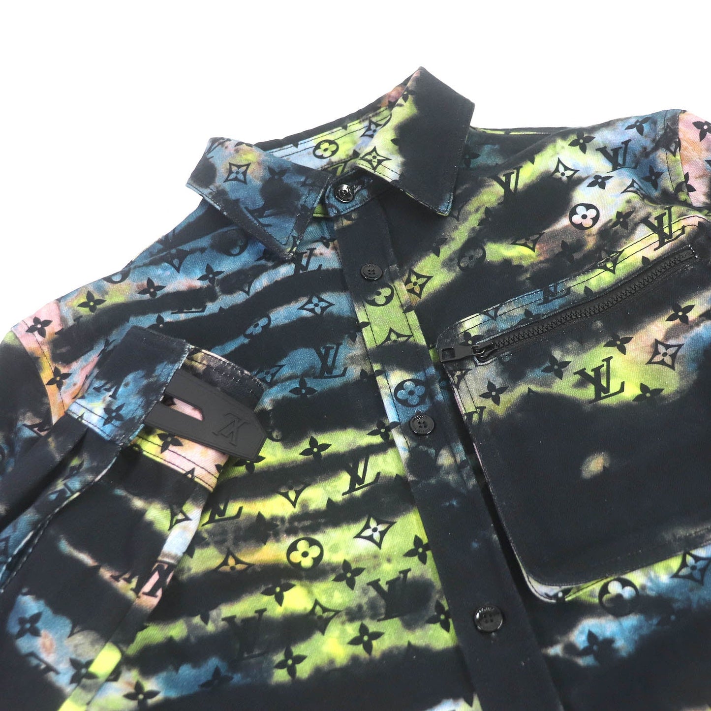 Louis Vuitton Jacket 1A9A3S ns M Denim Cotton Black Multicolor Apparel