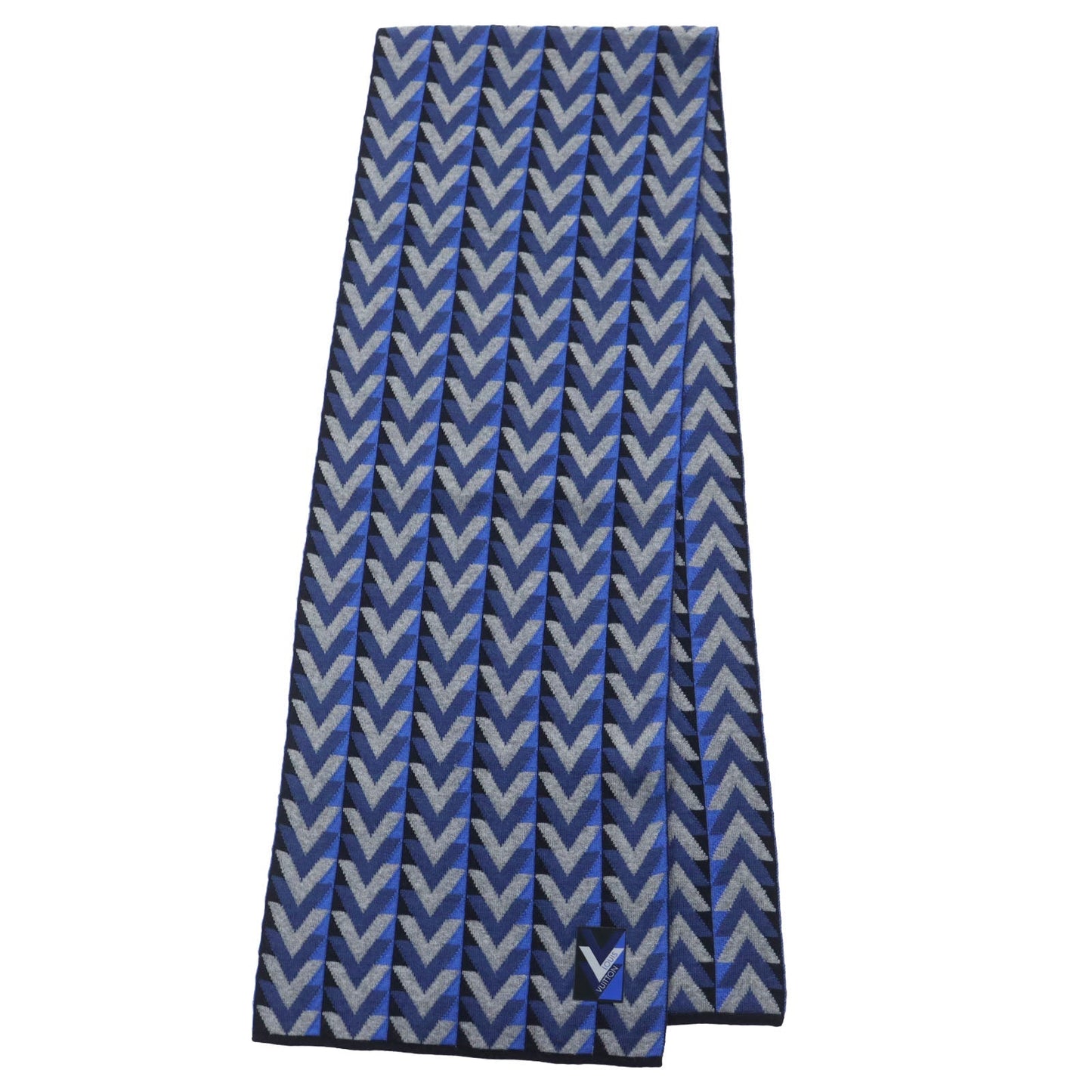 Louis Vuitton Scarf M70301 bsession Wool Blue Gray Apparel