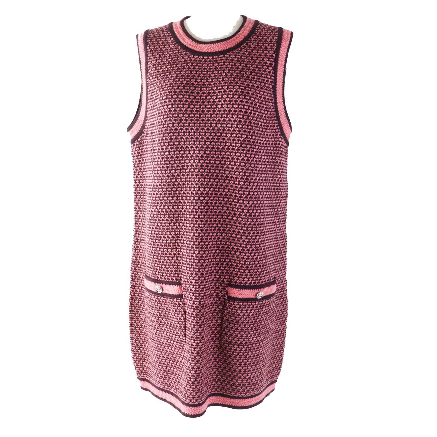 Chanel one piece cashmere Bordeaux 44 Pink Handbag
