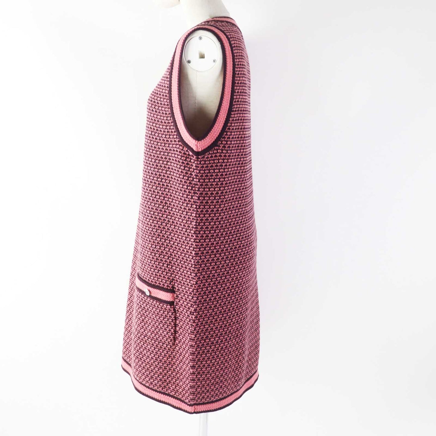 Chanel one piece cashmere Bordeaux 44 Pink Handbag