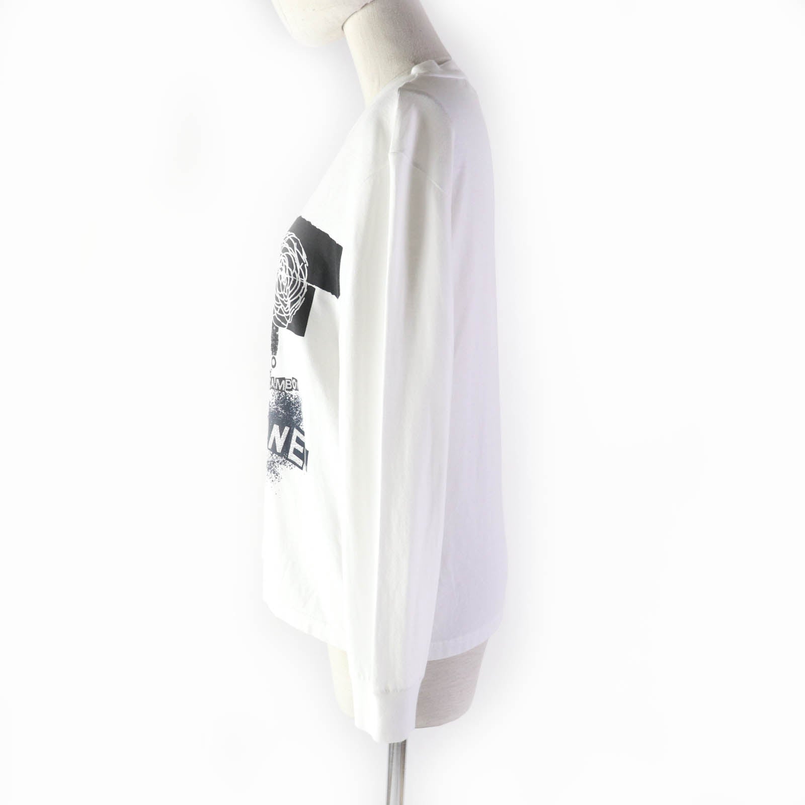 Chanel Cotton Sequin Camellia Logo Long Sleeve Tee Handbag