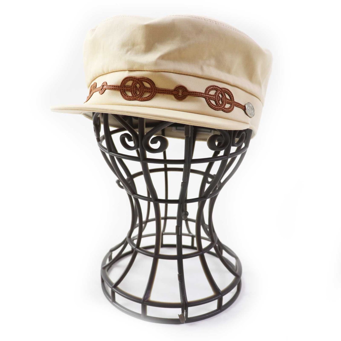 Casquette Outer: Cotton, Outer: Polyurethane, Lining: Rayon, Leather Beige Travel Bag