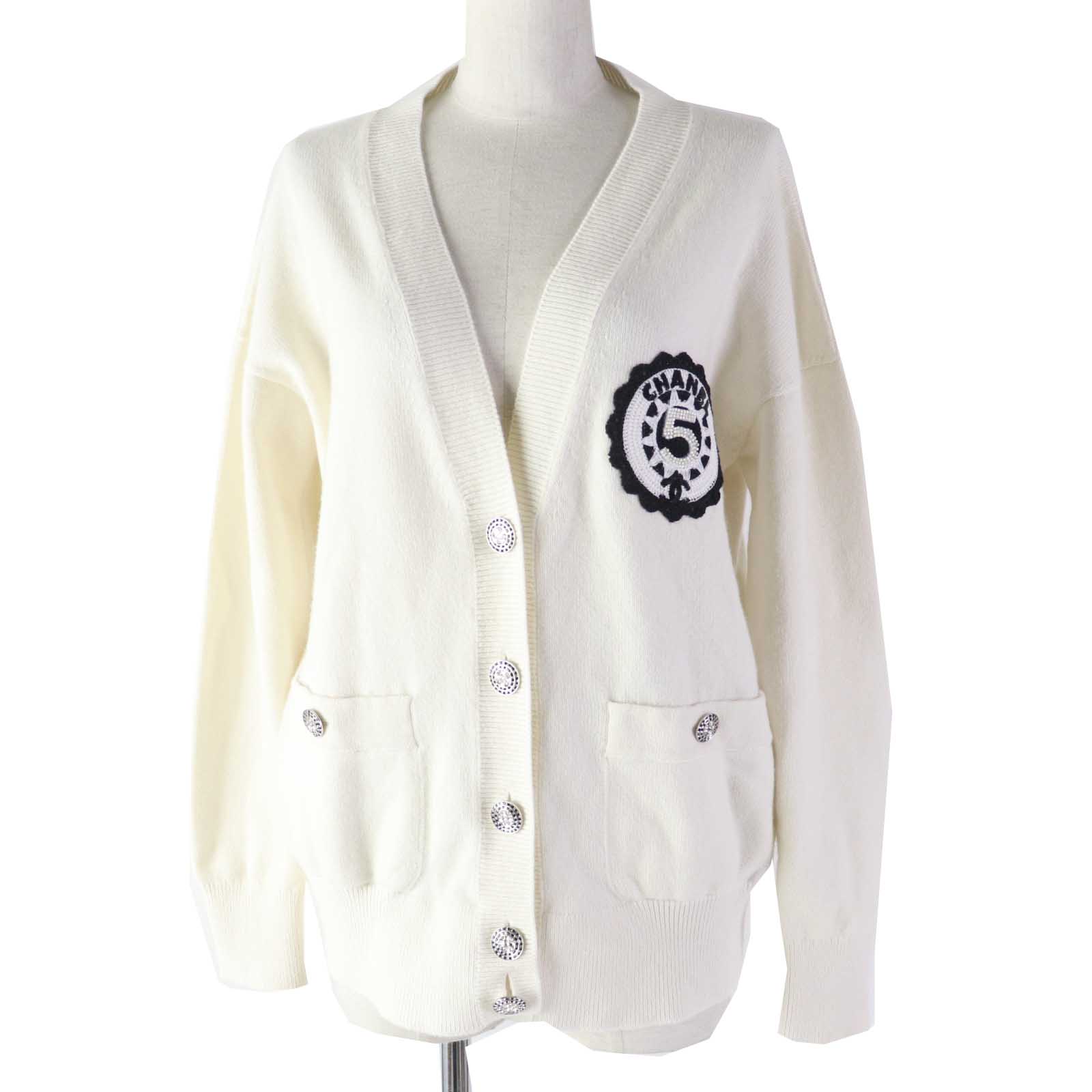 Chanel cardigan part 99 cashmere part 1 White Handbag