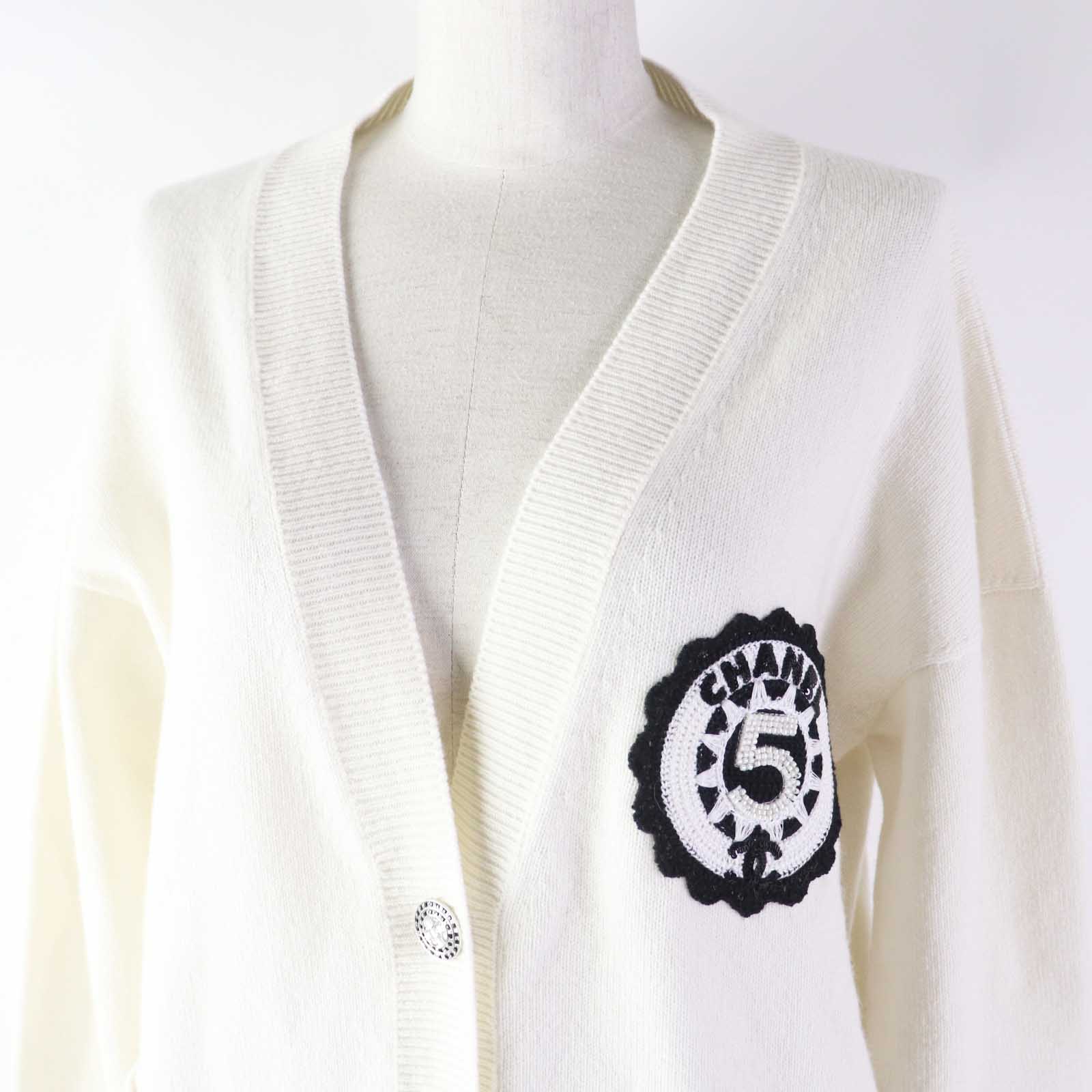Chanel cardigan part 99 cashmere part 1 White Handbag