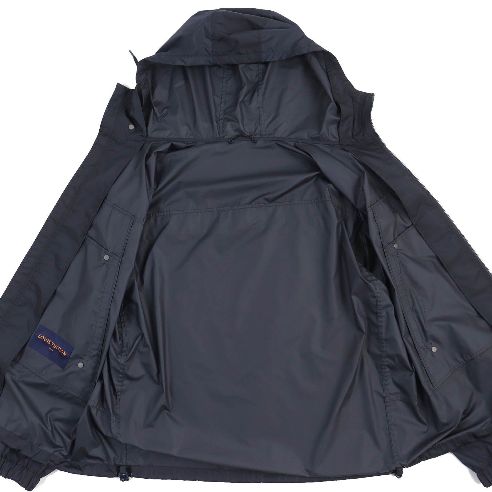 Louis Vuitton Jacket part cowhide Staples Edition Leather Nylon Navy Apparel