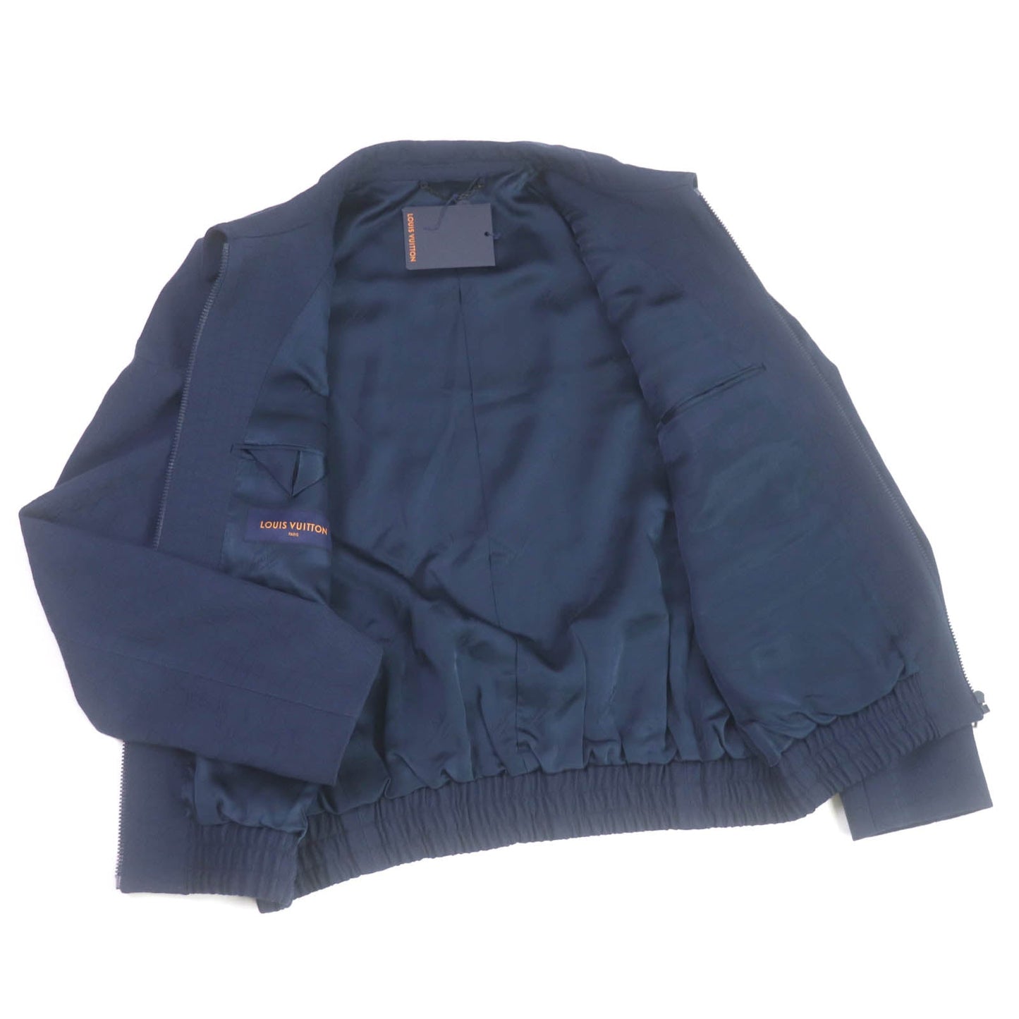 Louis Vuitton Blouson Wool Cotton Navy Handbag