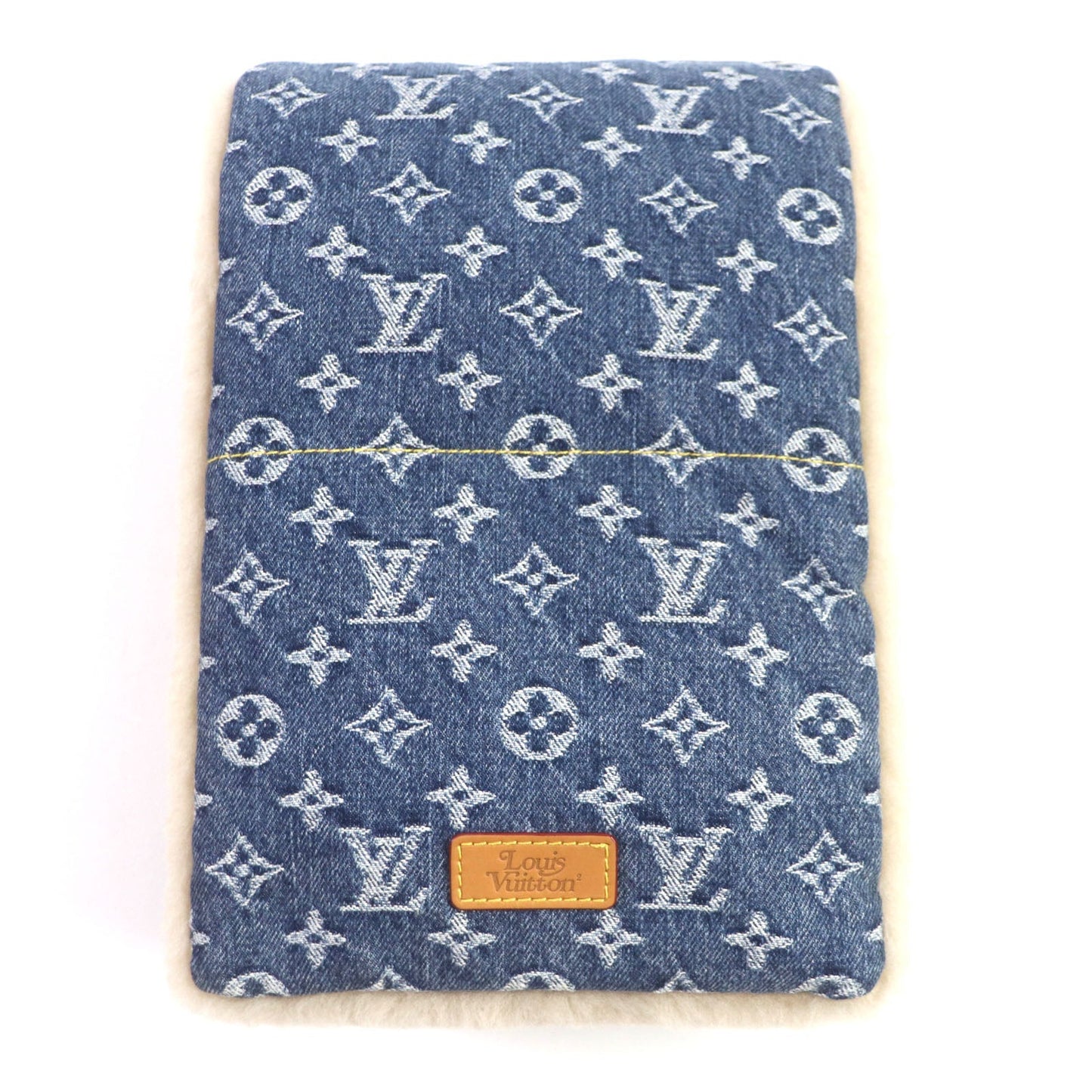 Louis Vuitton Scarf Filling 100 polyester Patch Monogram Denim Wool Cotton