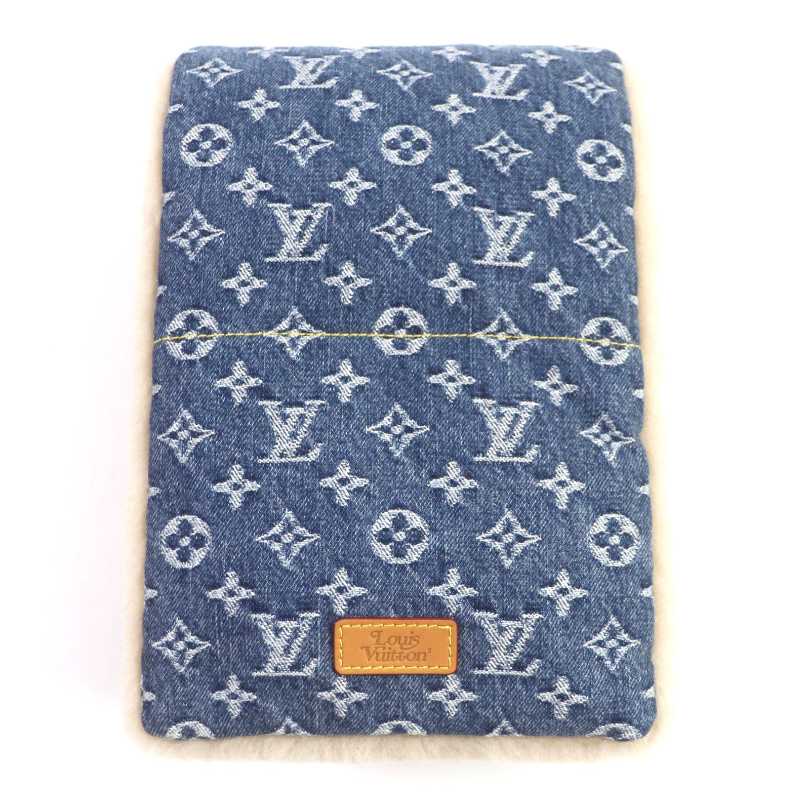 Louis Vuitton Scarf Filling 100 polyester Patch Monogram Denim Wool Cotton