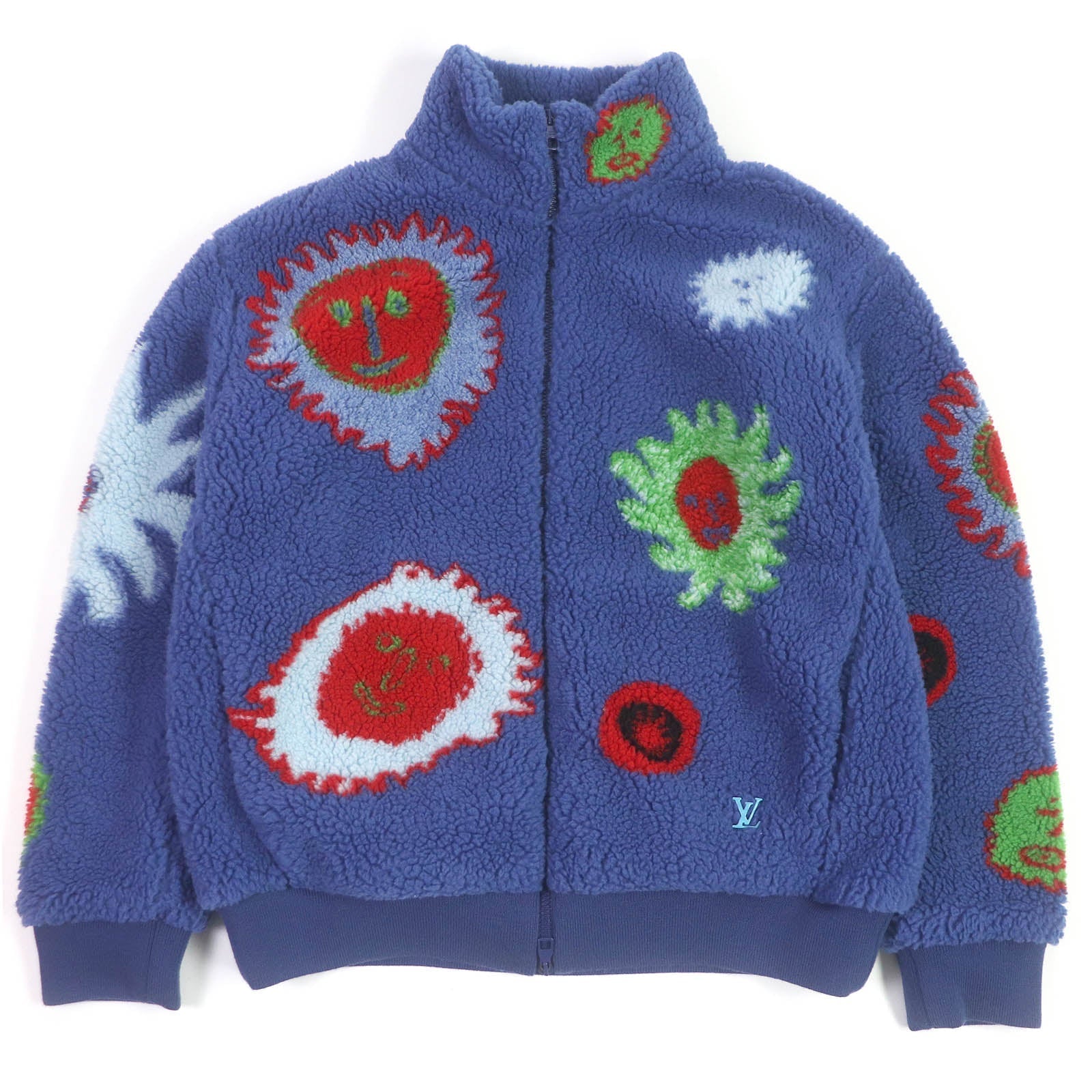 Louis Vuitton Blouson Part 100 L Wool Cotton Blue Apparel