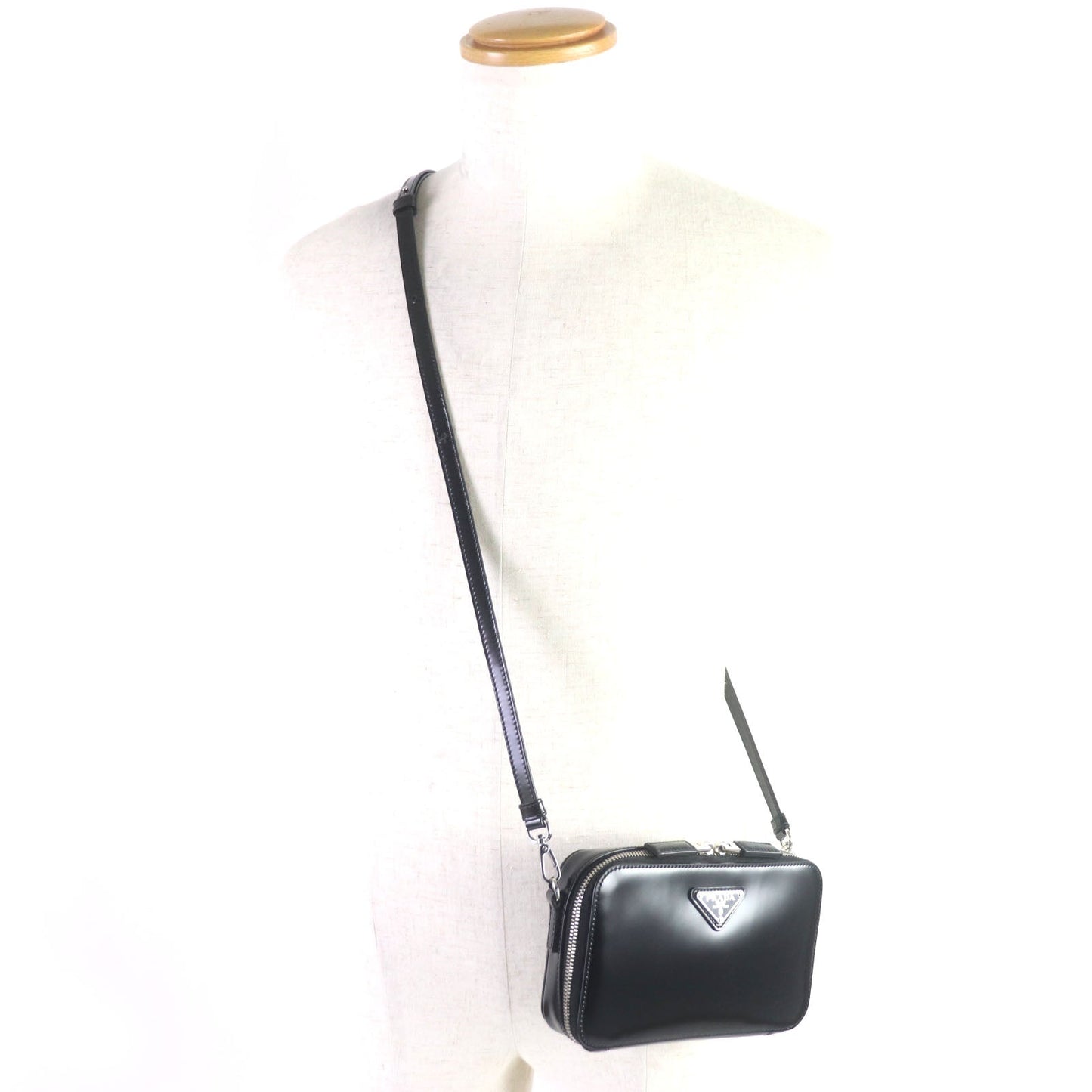 Prada Brushed Shoulder Bag 2Vh173 Leather